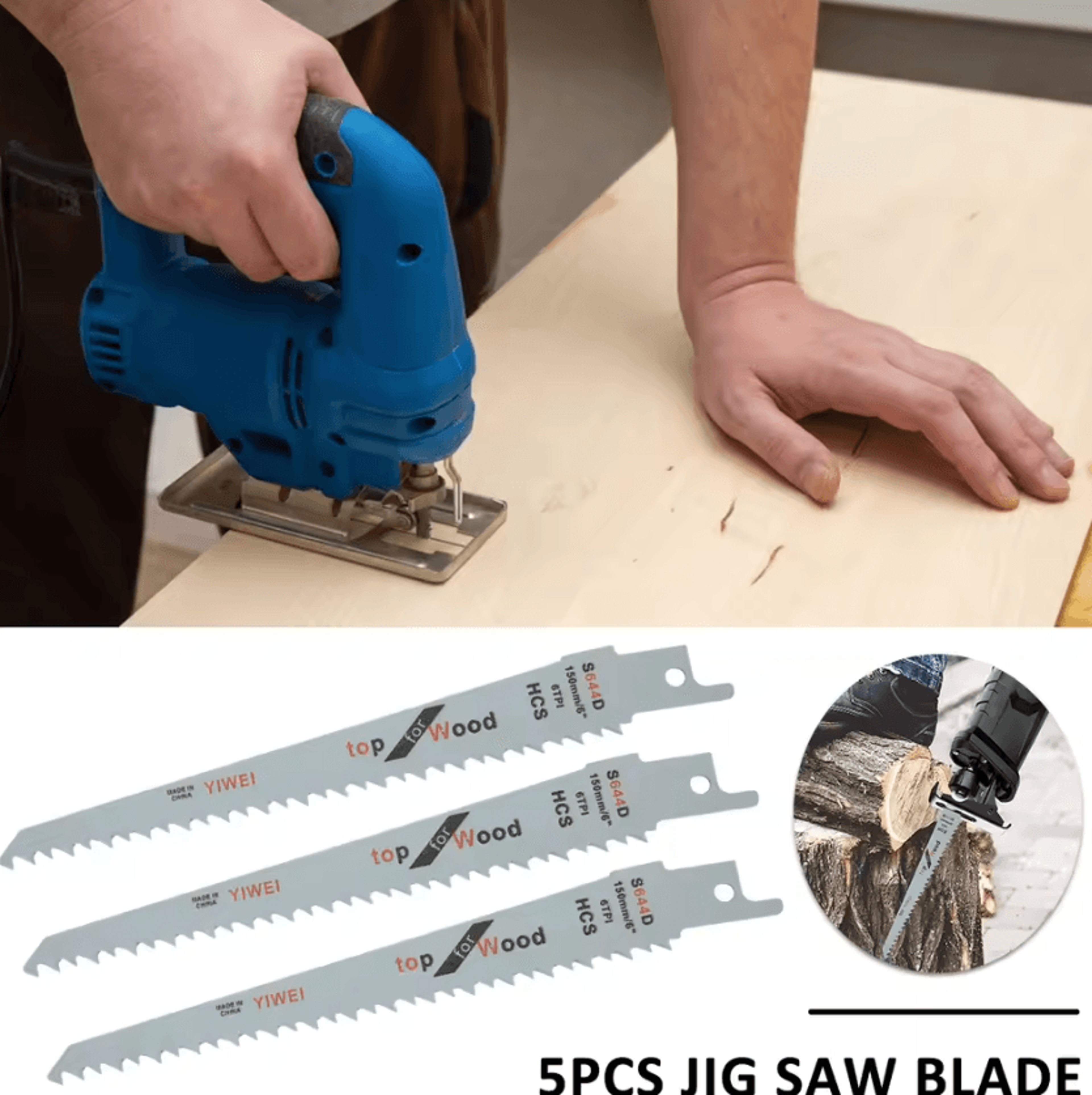 5Piece MultiPurpose Reciprocating Saw Blade Set For Wood  Metal Cutting 2