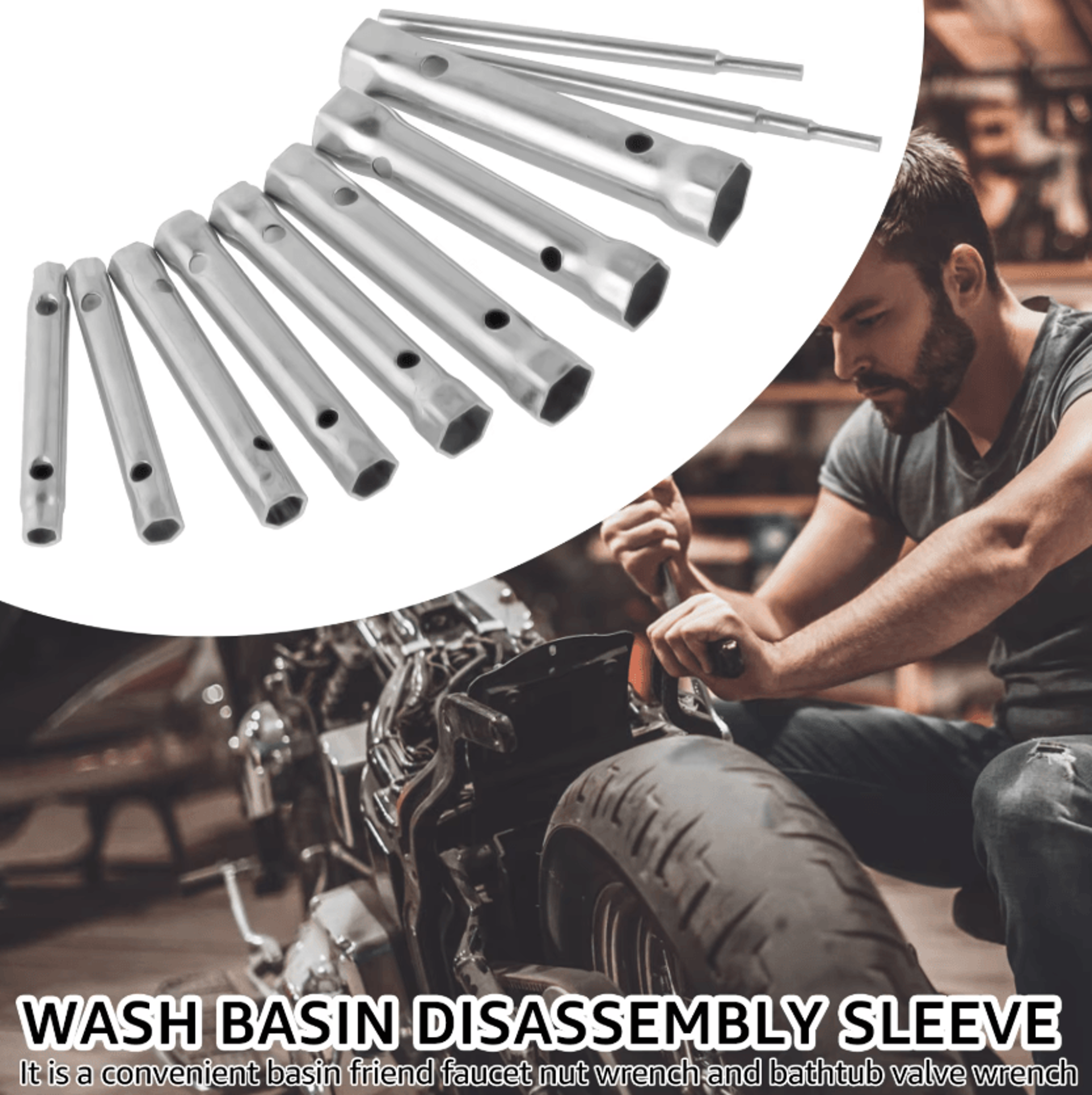 10Piece Plumber Socket Wrench Set For Faucet Valve  Pipe Installation 4