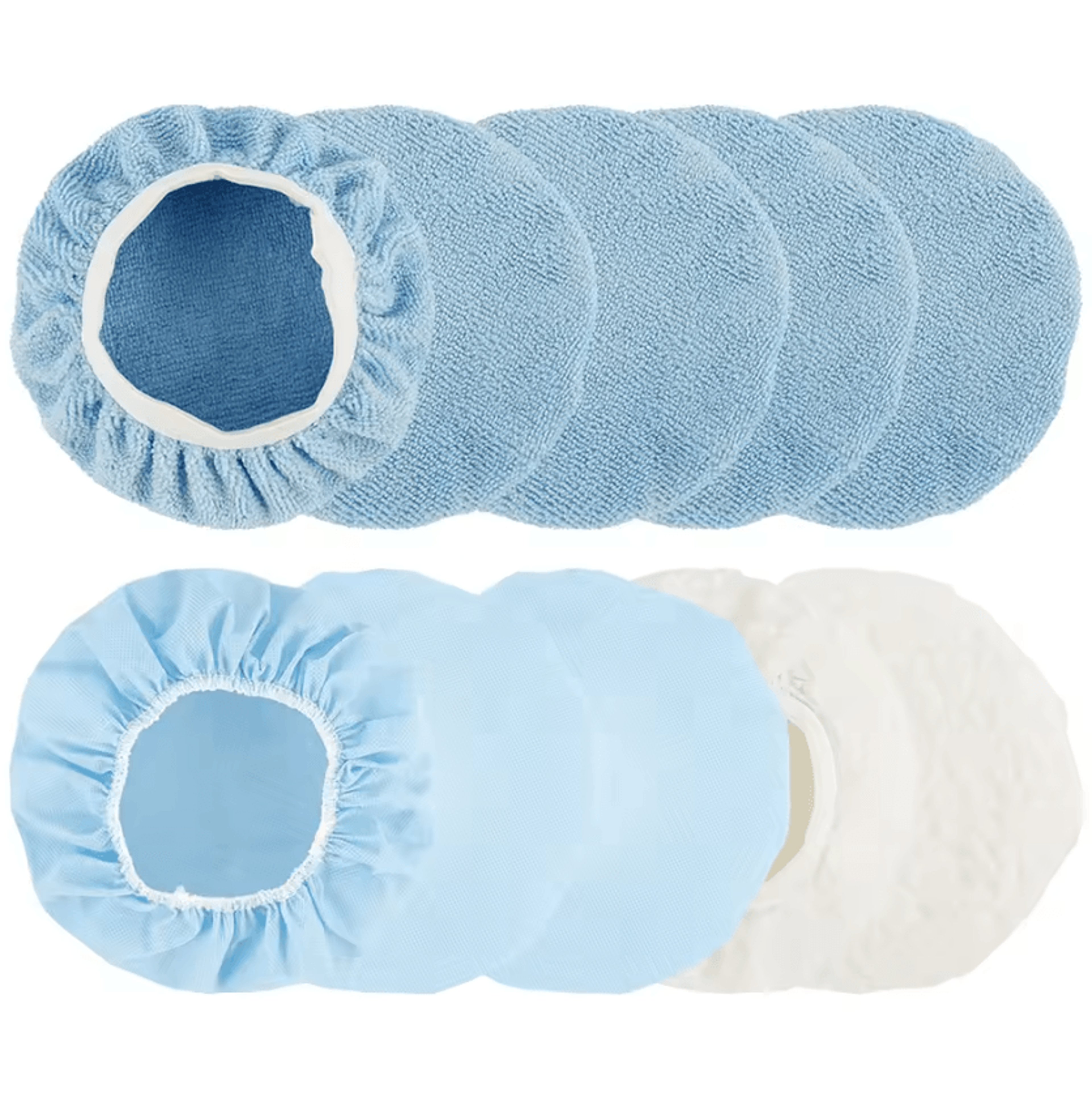 10Piece Car Polishing Bonnet Set  Microfiber Buffer Pads  Wool Waxing Covers For 910 Inch Polishers 3