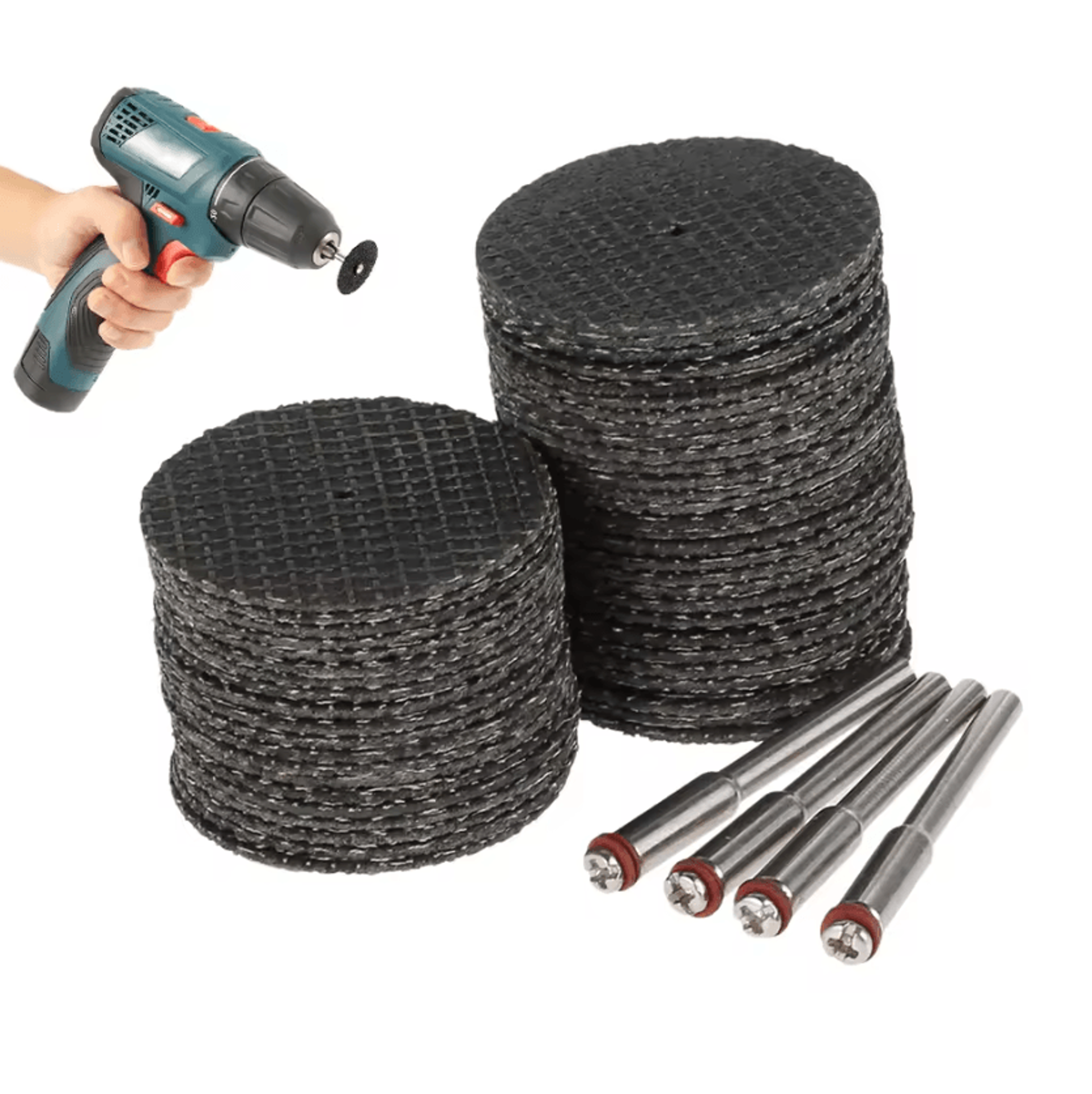 32mm Rotary Abrasive Cutting Disc Set With Mandrels  Metal Cutting Wheels For Dremel Rotary Tools 1
