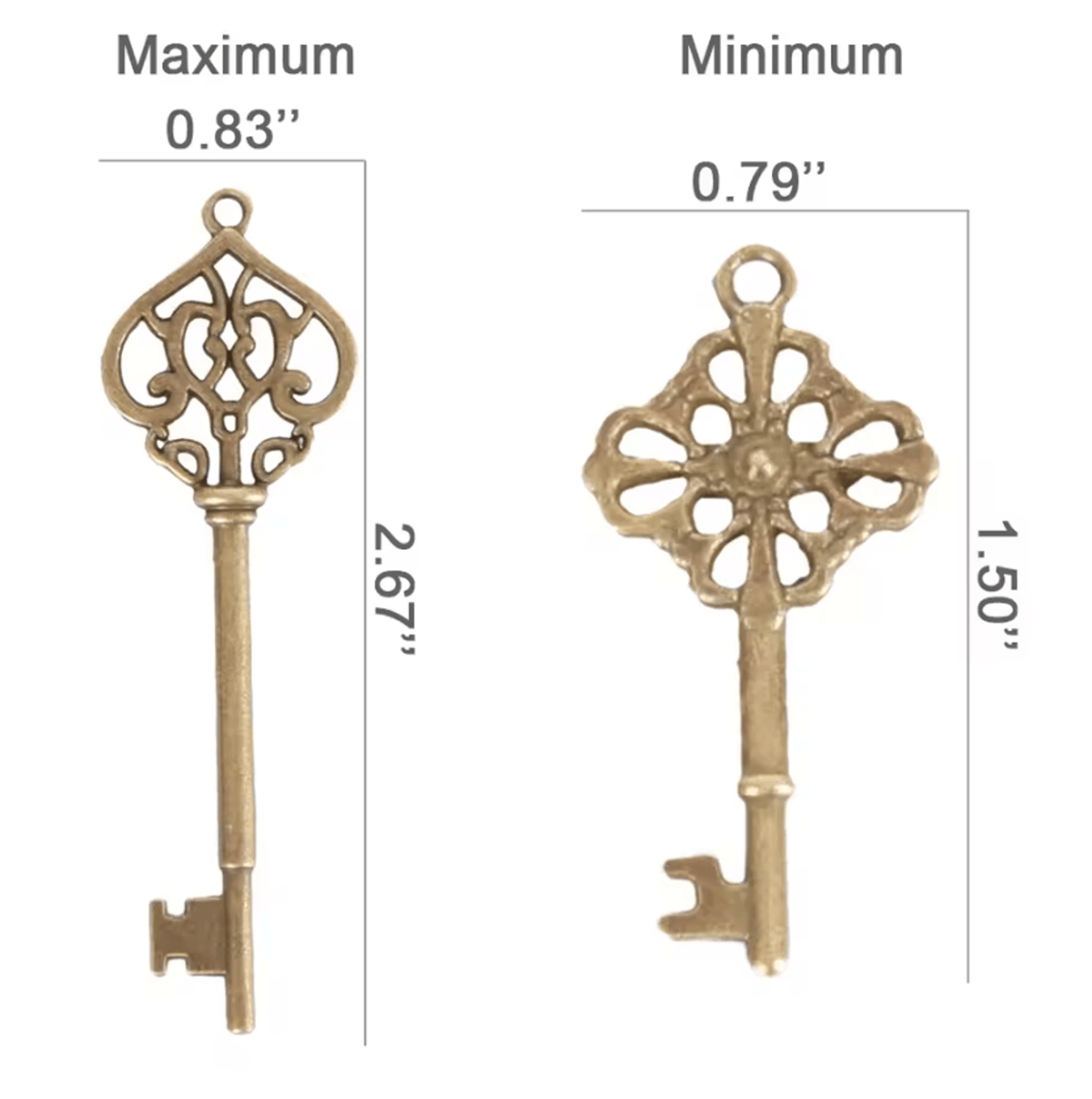 40Piece Vintage Skeleton Key Bottle Opener Set  Personalized Wedding Favors With Thank You Cards 3