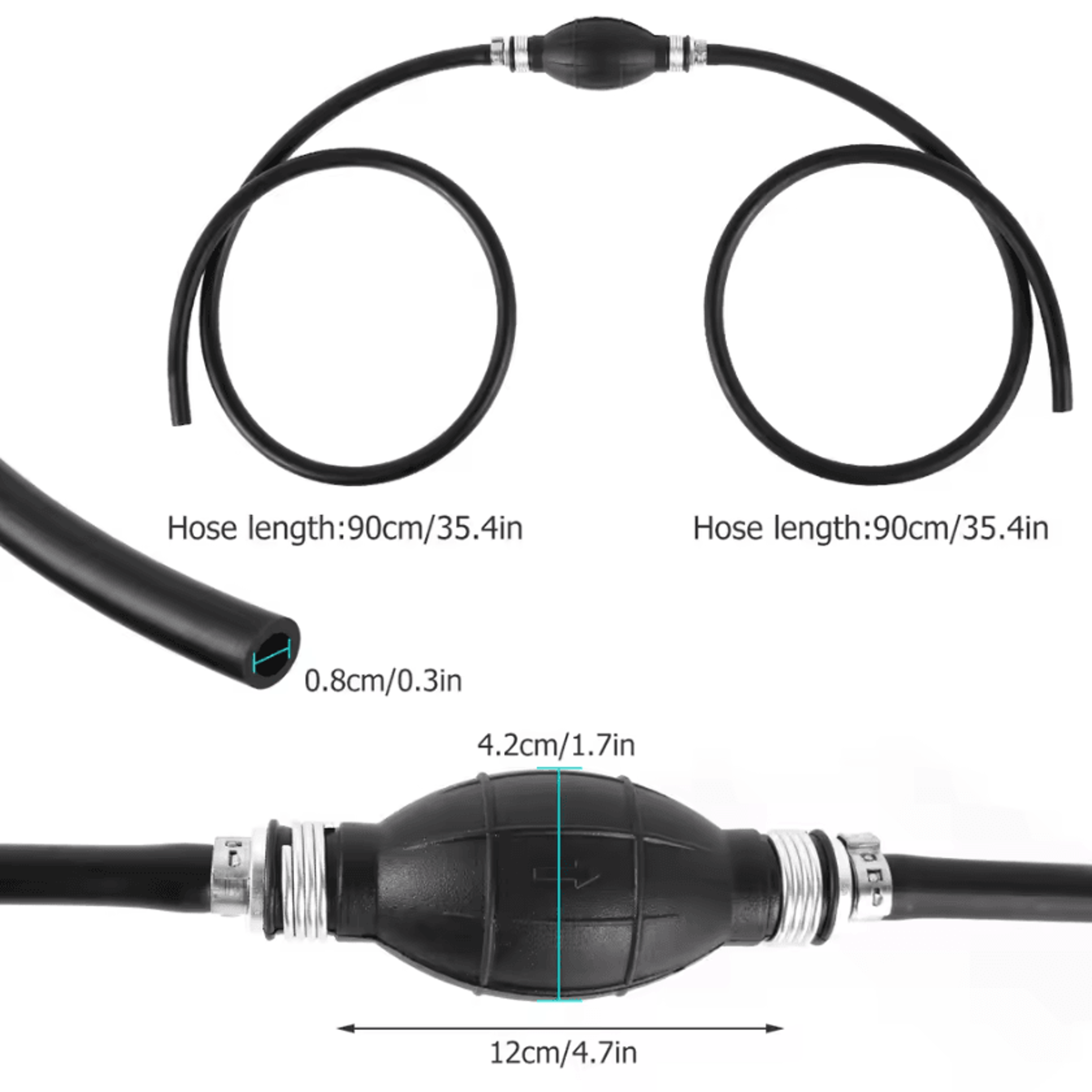 Manual Fuel Transfer Pump Hand Siphon Pump For Gas Oil Water And Automotive Fluid Transfer 1