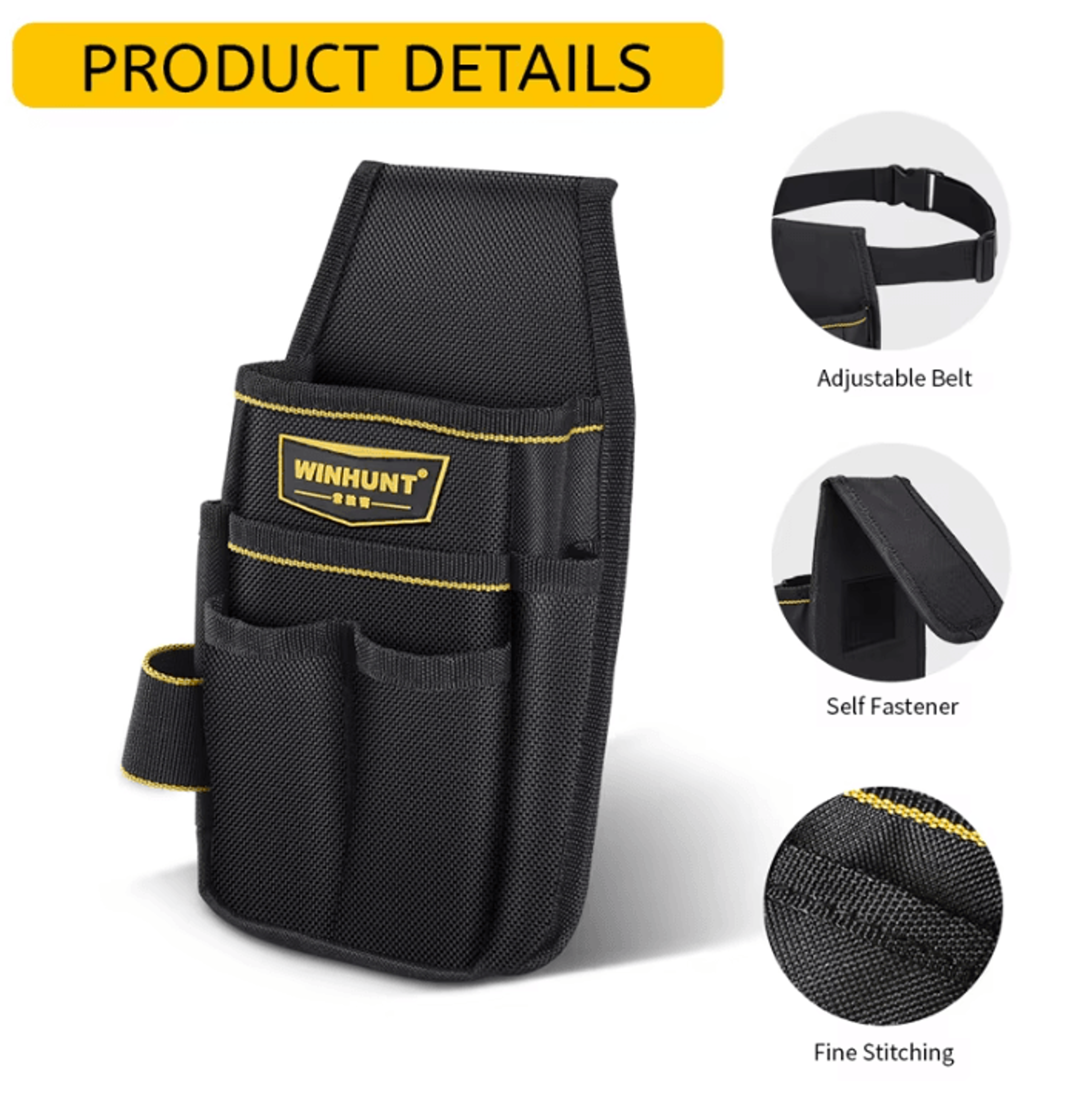 WINHUNT Tool Pouch With Belt Clip Heavy Duty Utility Tool Organizer For Electricians And Carpenters 1