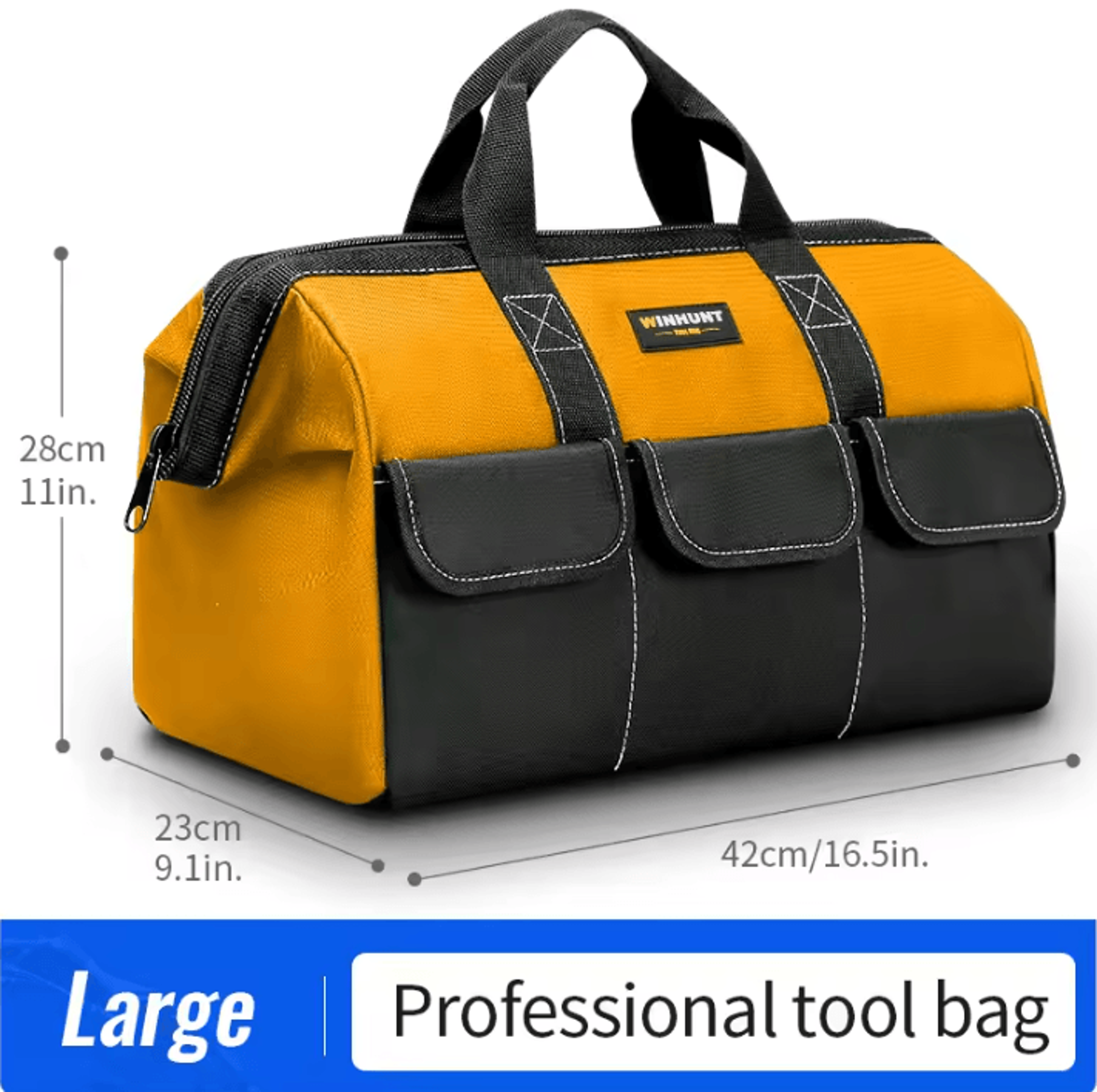 Heavy Duty Wide Mouth Tool Bag With Multi Pocket Storage For Electricians Carpenters And Mechanics 6