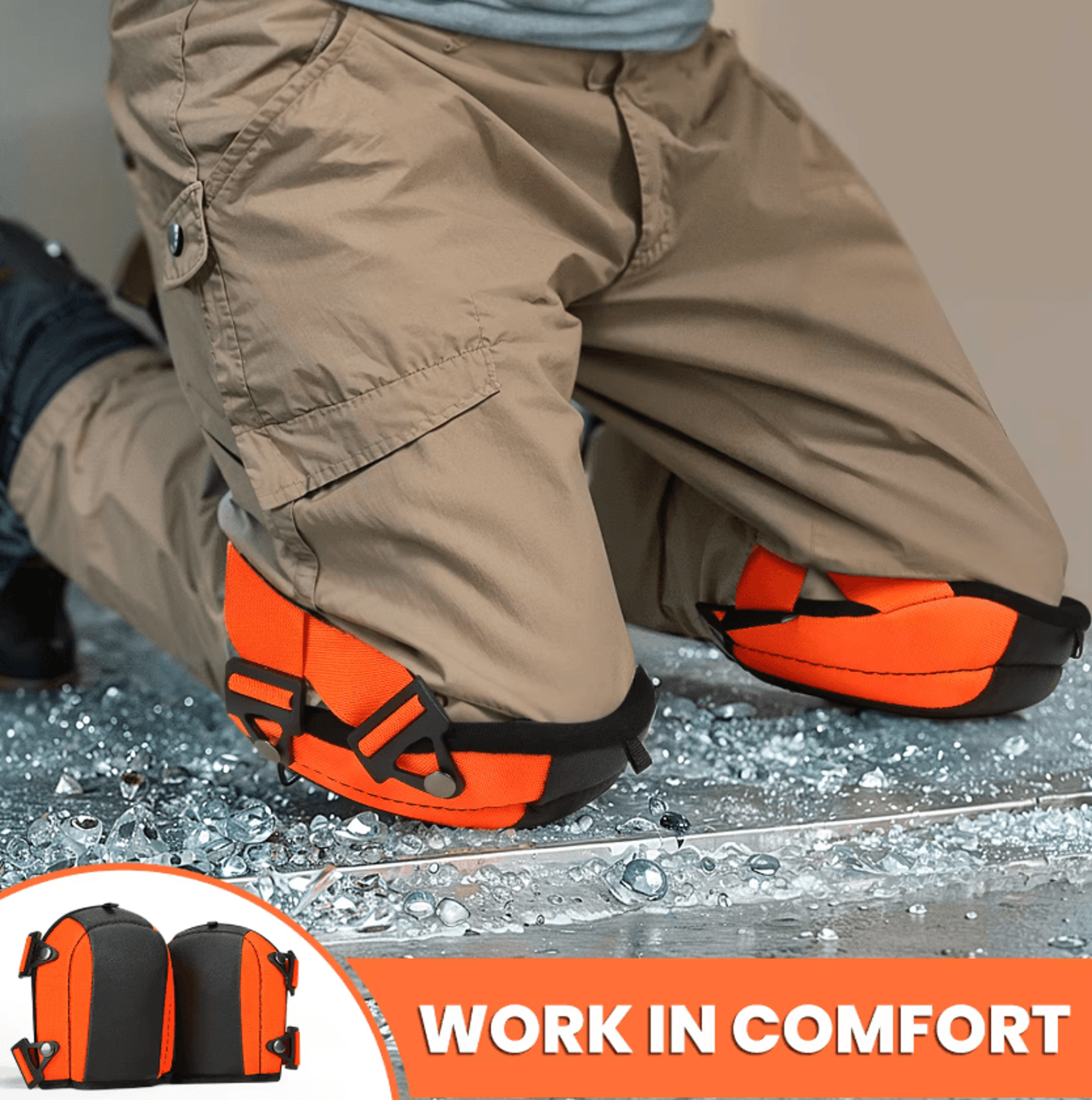 Garden Knee Pads With Foam Padding Comfortable Kneeling Protection For Gardening Flooring And Clean 0