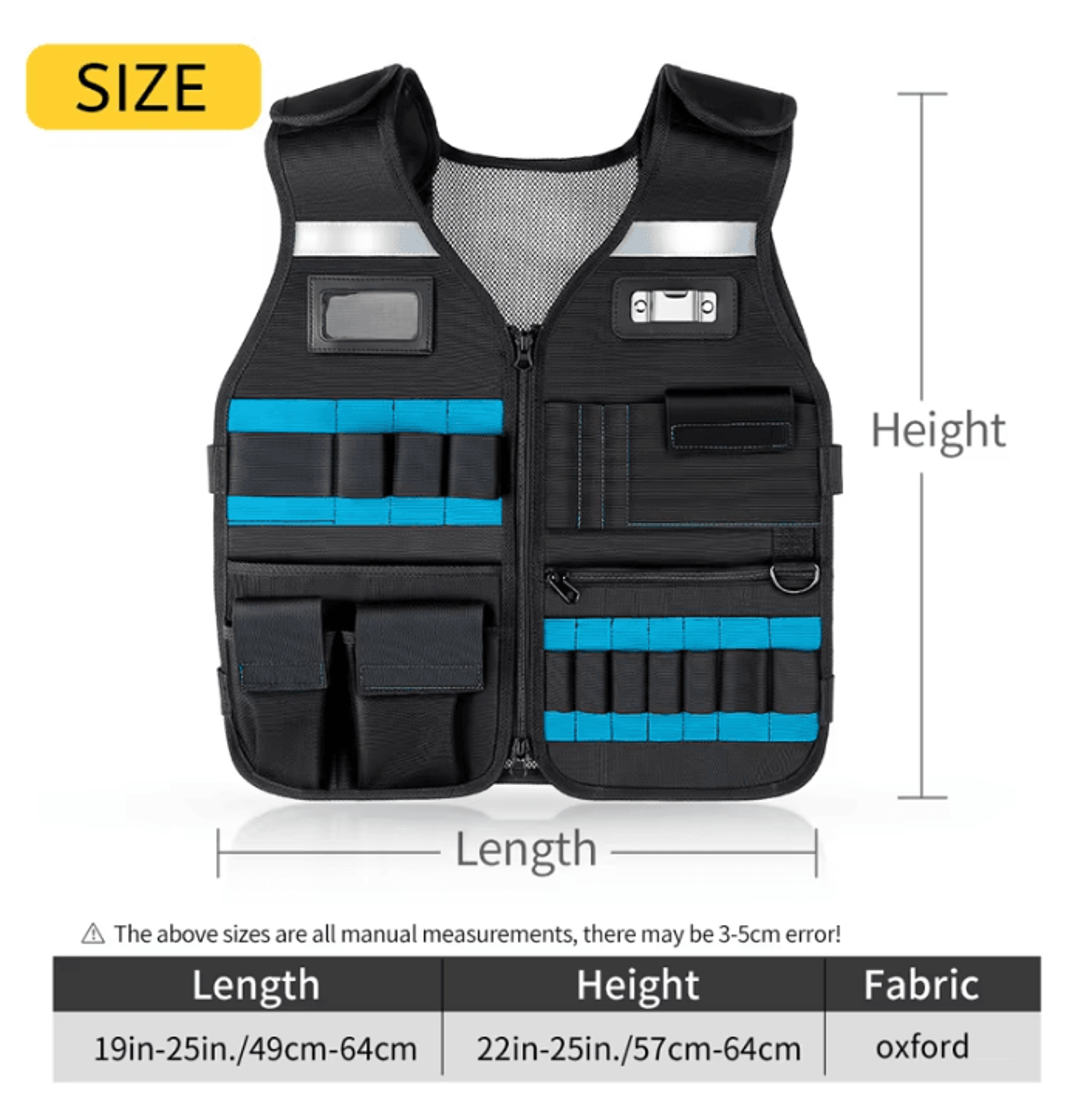 Adjustable Multi Pocket Tool Vest For Electrician Carpenters And Handymen 4