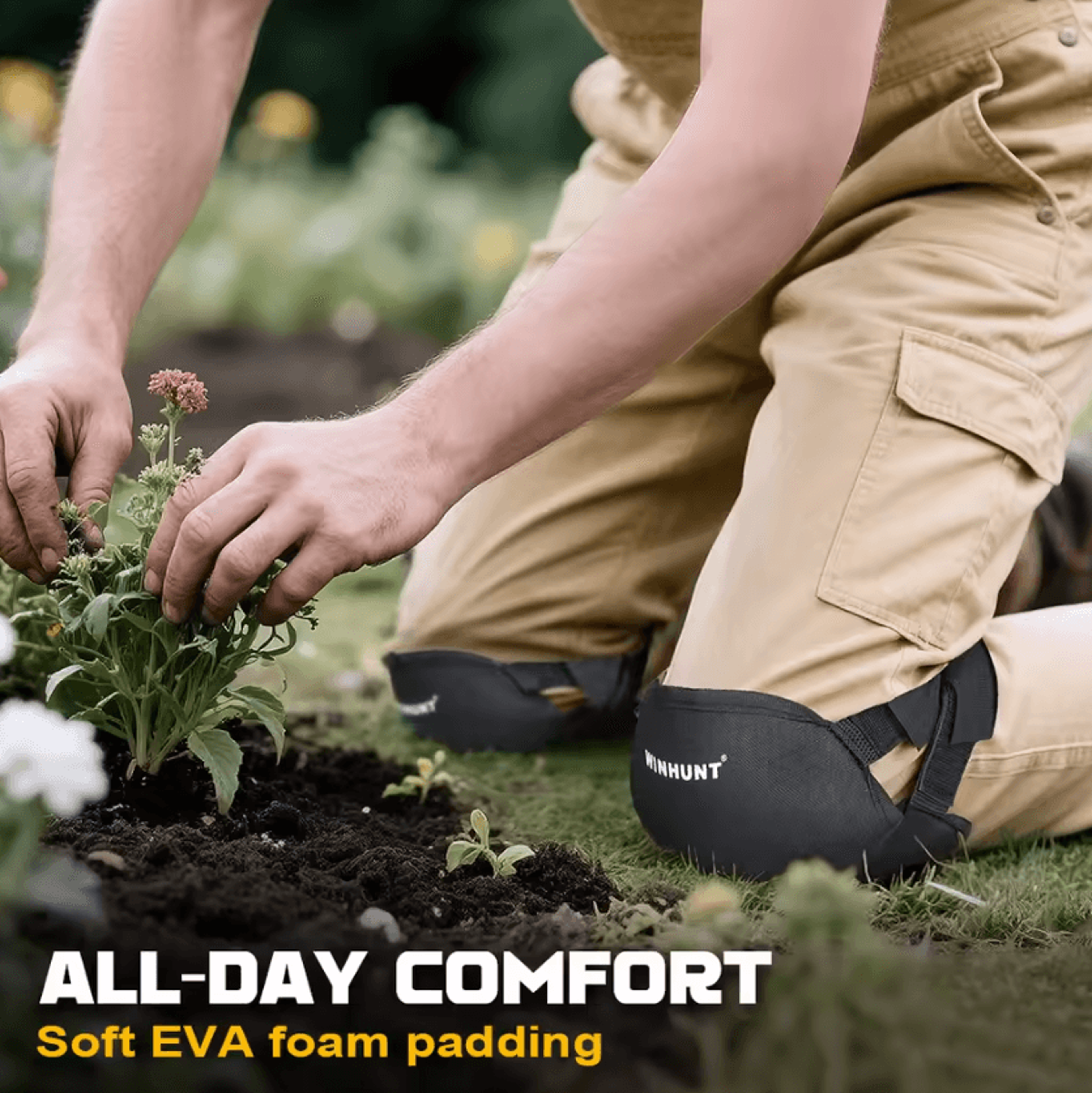 winhunt heavy duty knee pads for flooring tiling construction and gardening