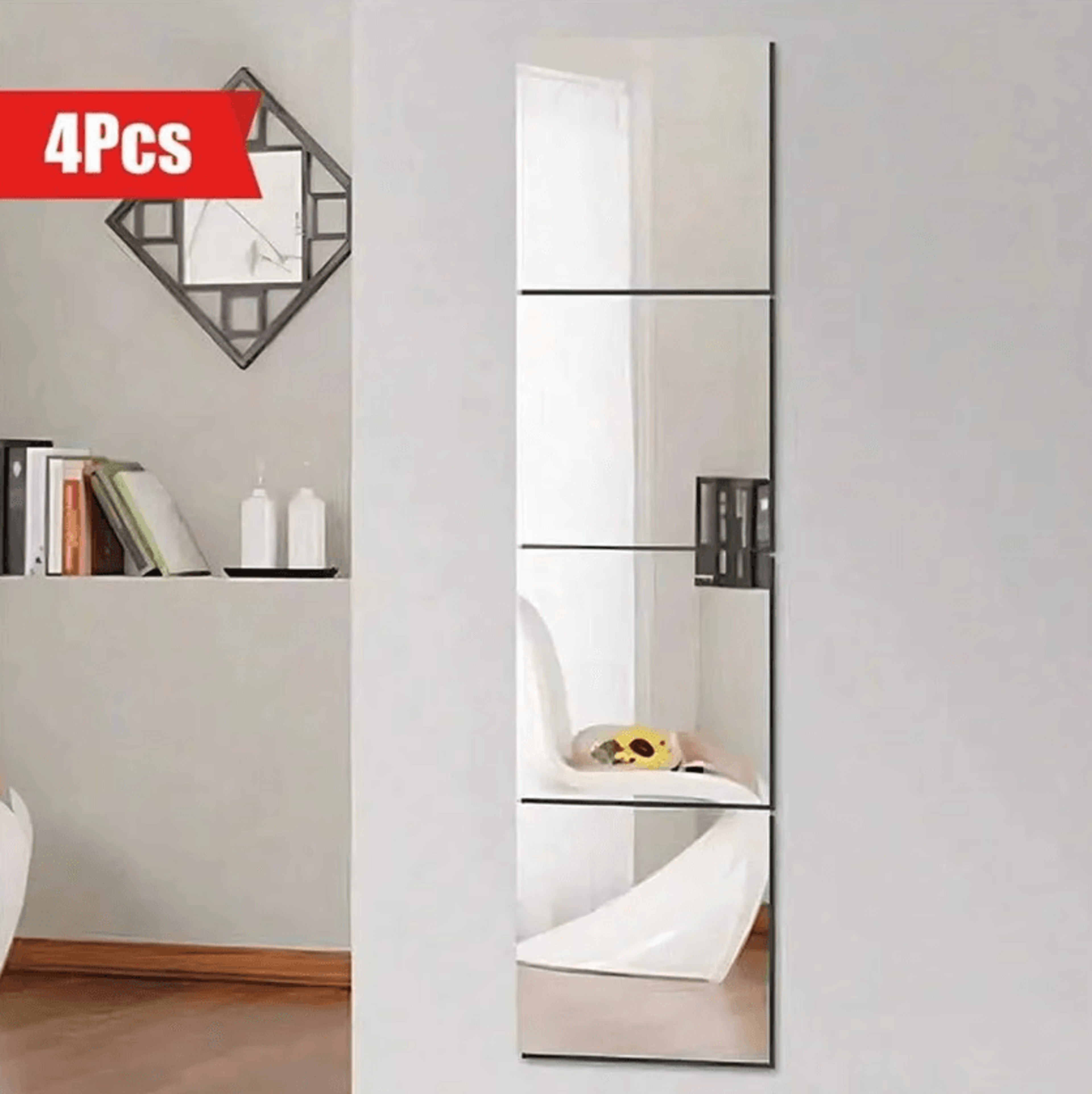 Self Adhesive Acrylic Mirror Wall Stickers For Home Decor 0