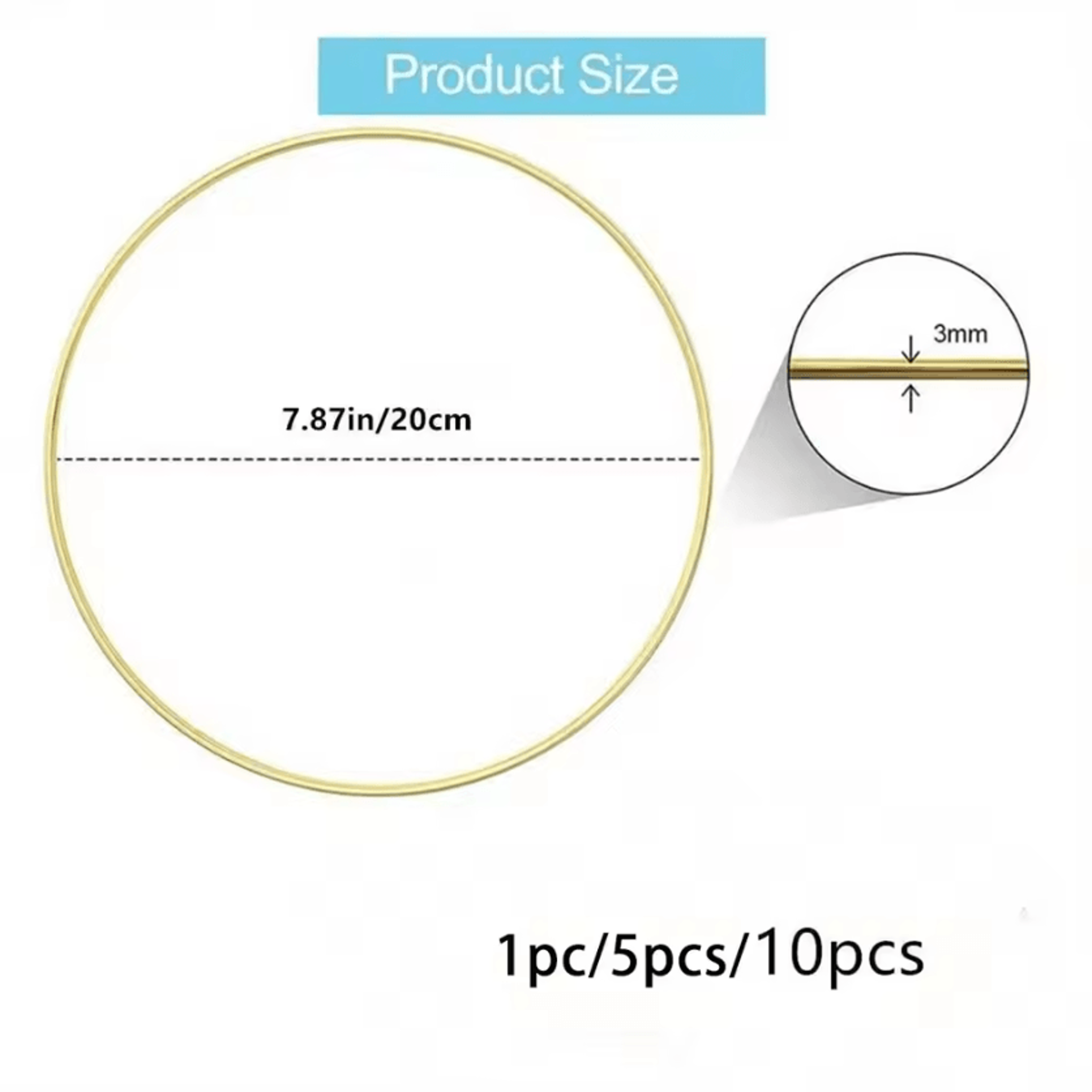 Gold Metal Hoop Rings For DIY Floral And Wedding Decor 2