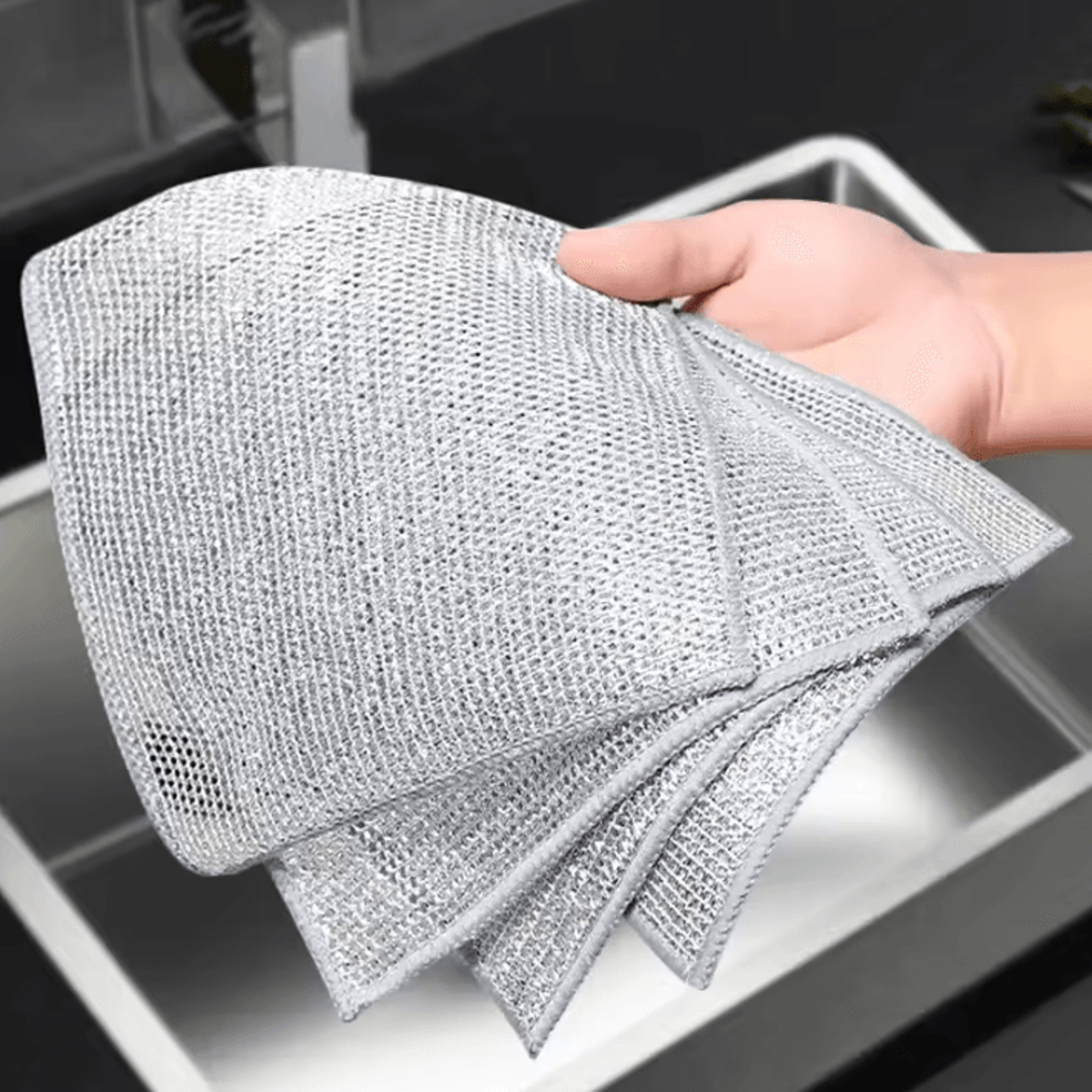Magic Silver Wire Dishcloth For Kitchen Cleaning 2