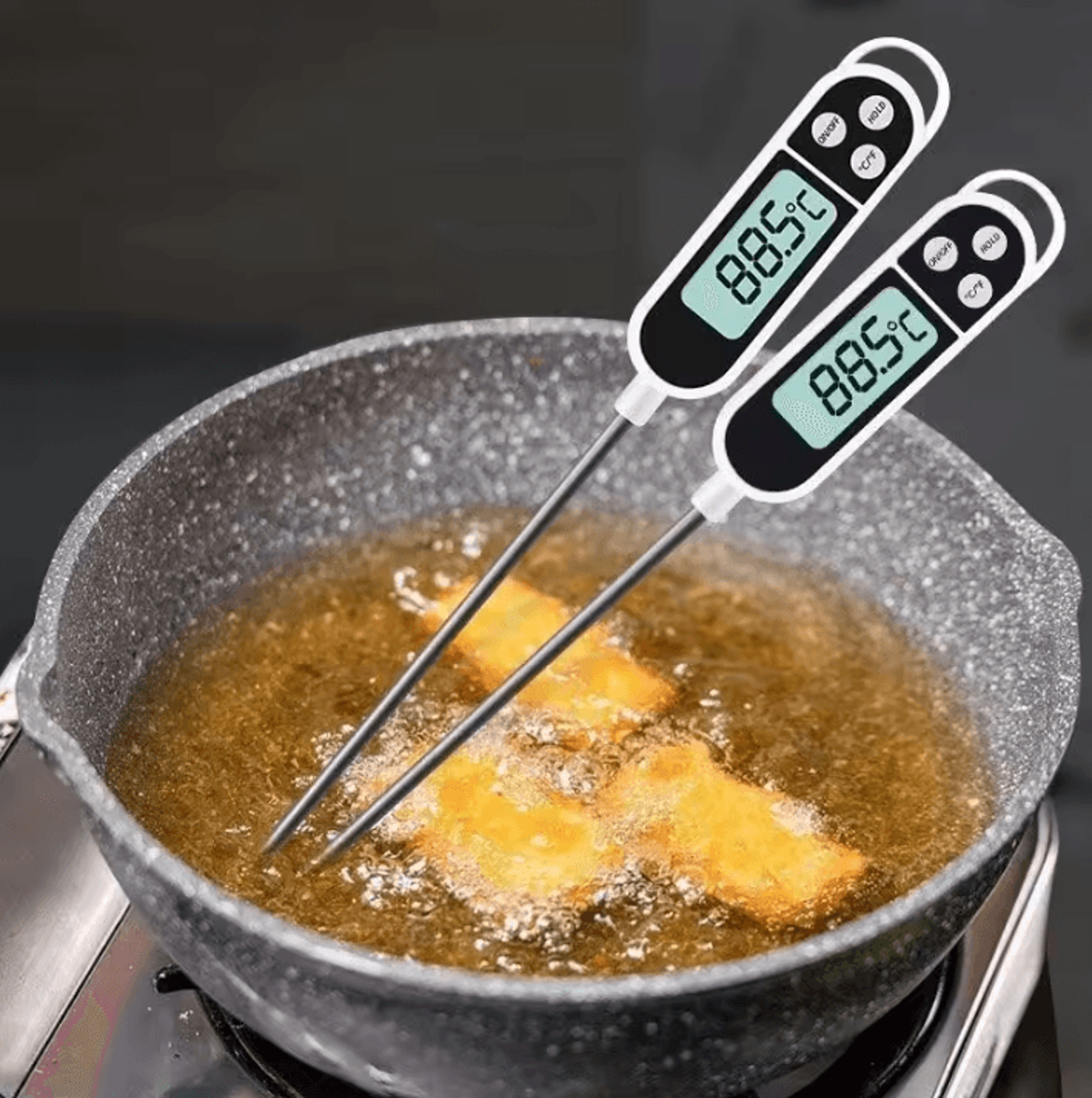Digital Kitchen Food Thermometer With LCD Display 2