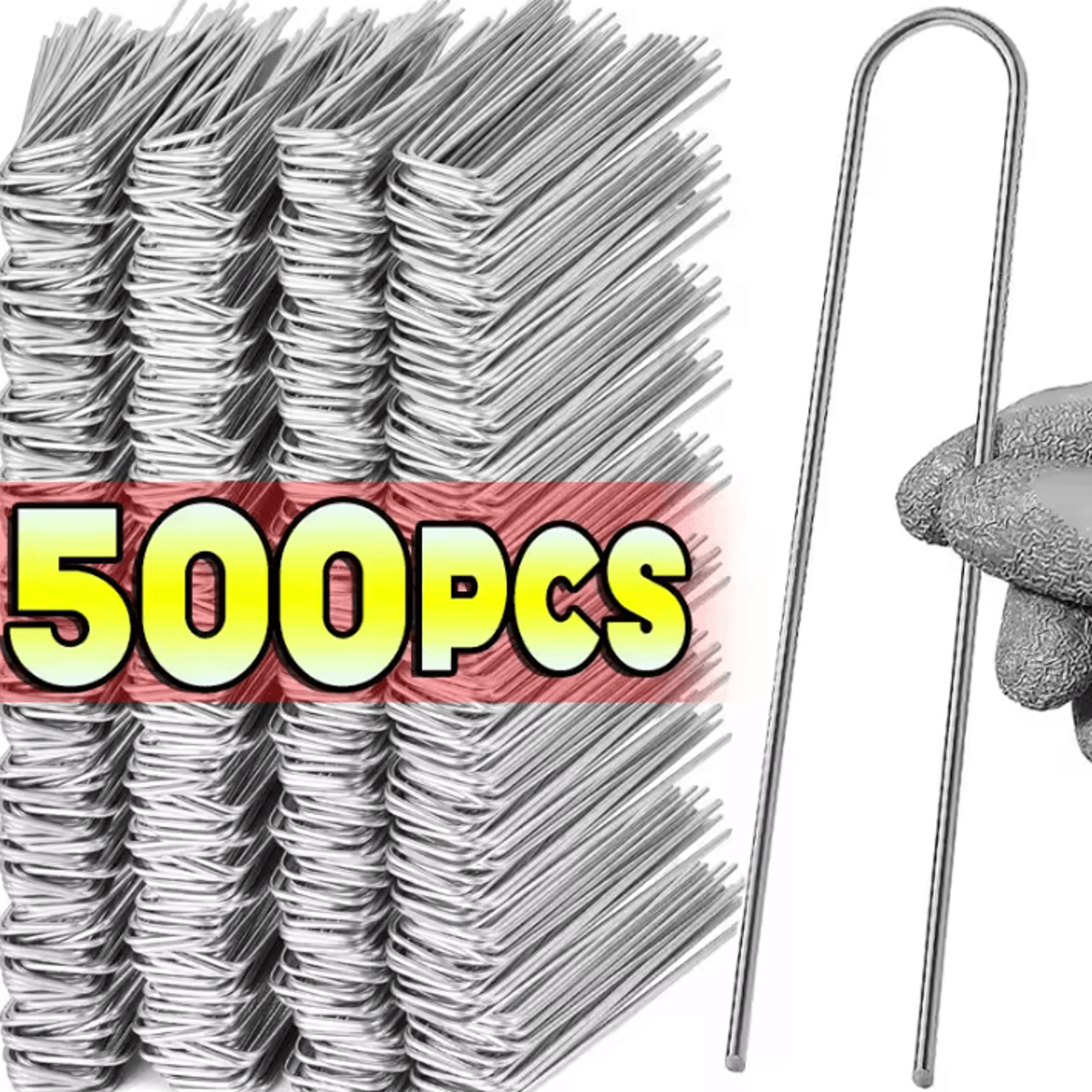 Heavy Duty U Shape Garden Staples For Landscape And Ground Anchoring 0
