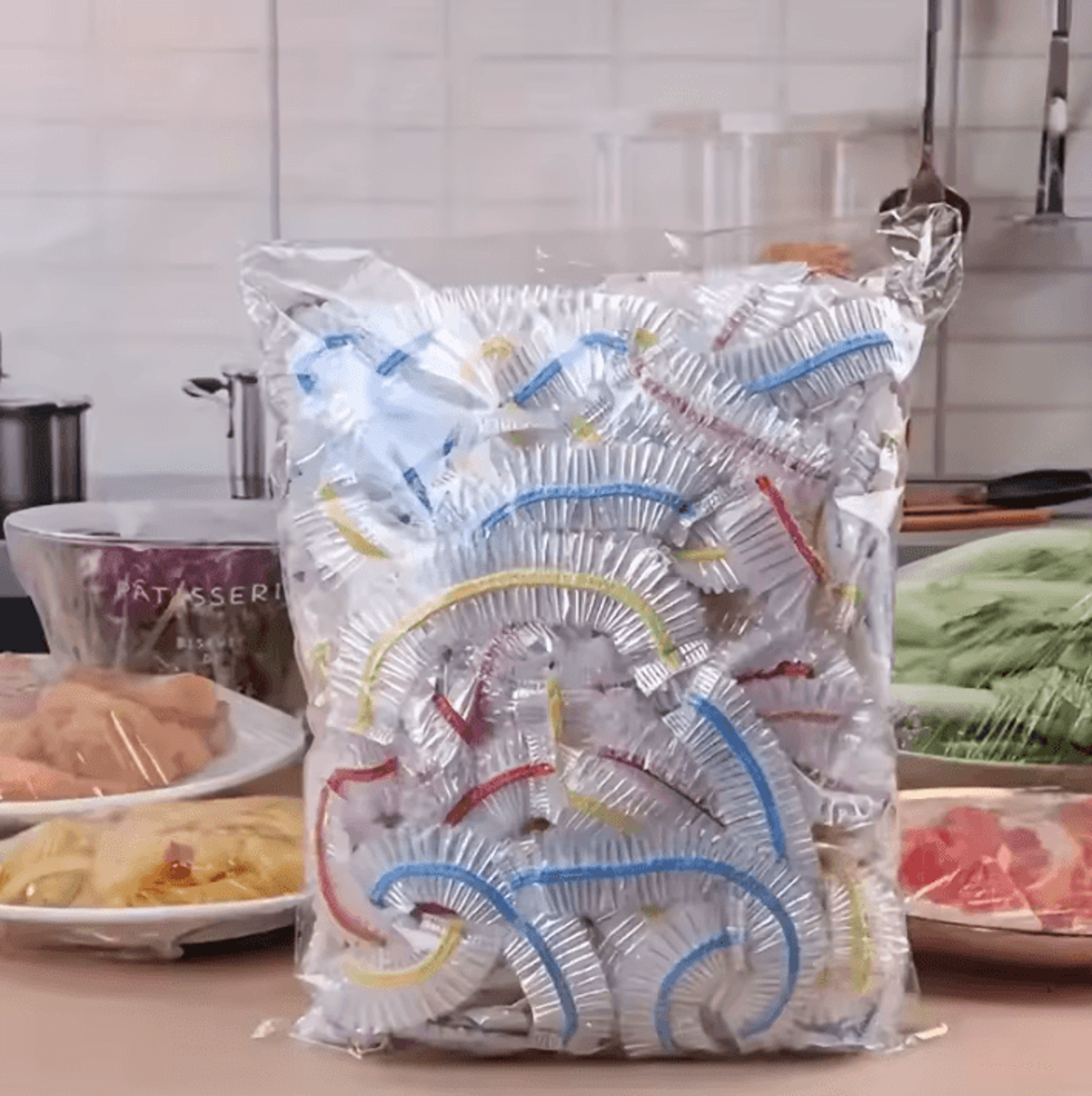 Disposable Elastic Food Covers For Bowls Plates And Fruit Storage 5