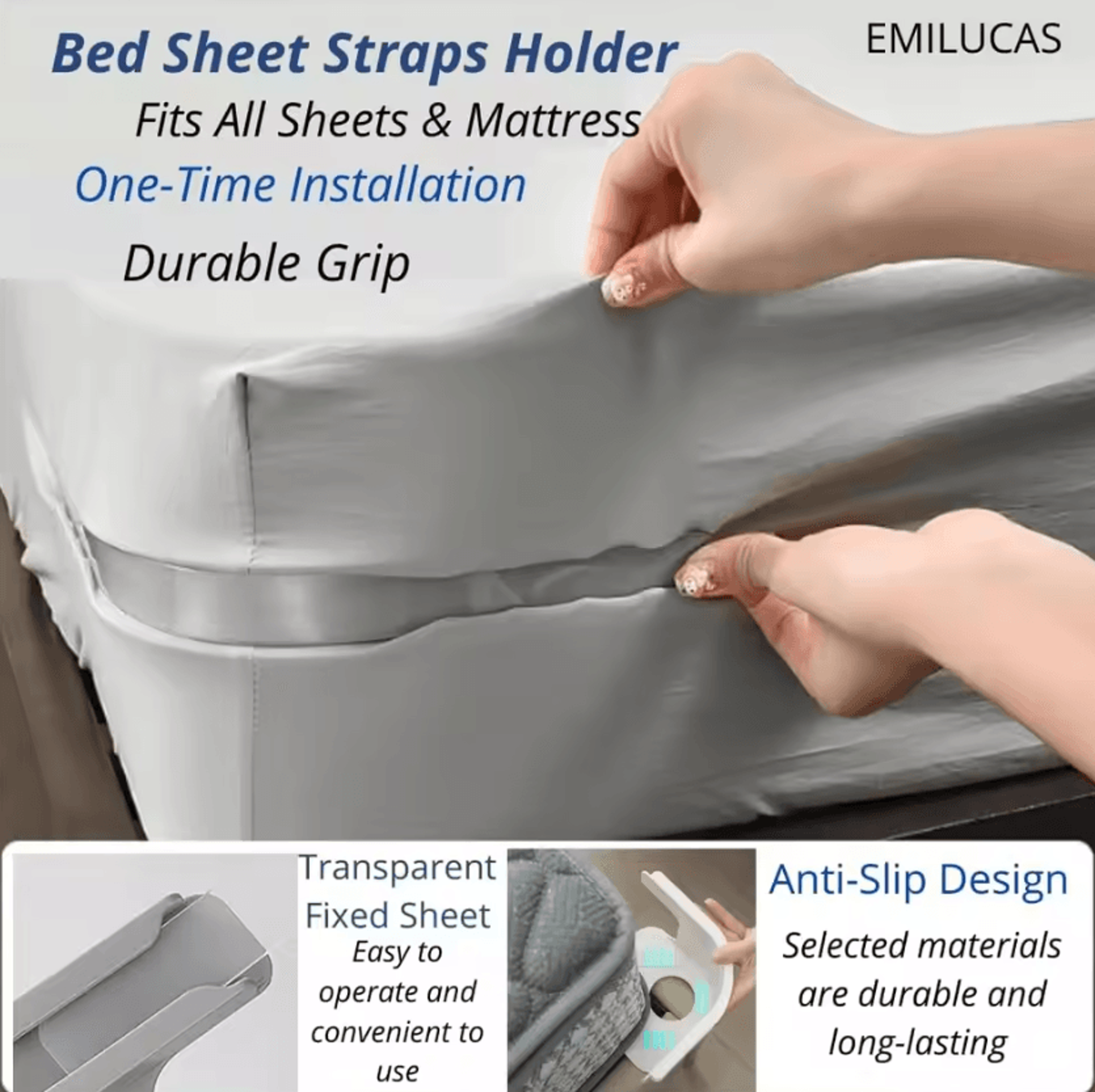 Invisible Bed Sheet Clips Non Slip Sheet Fasteners For Mattress And Quilt 0
