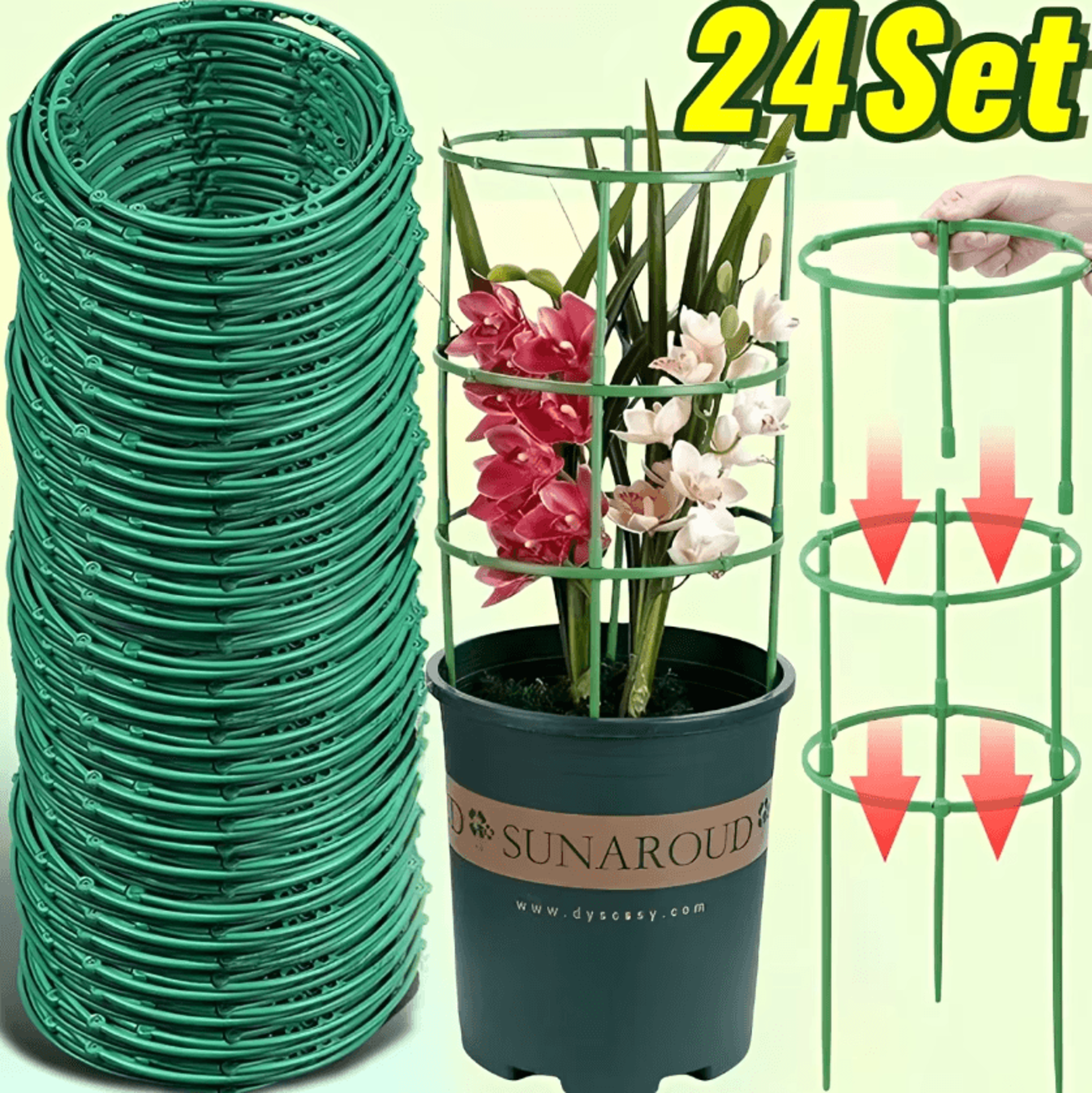 Semicircle Plant Support Stakes For Indoor Plants Climbing Vines And Flowers 0