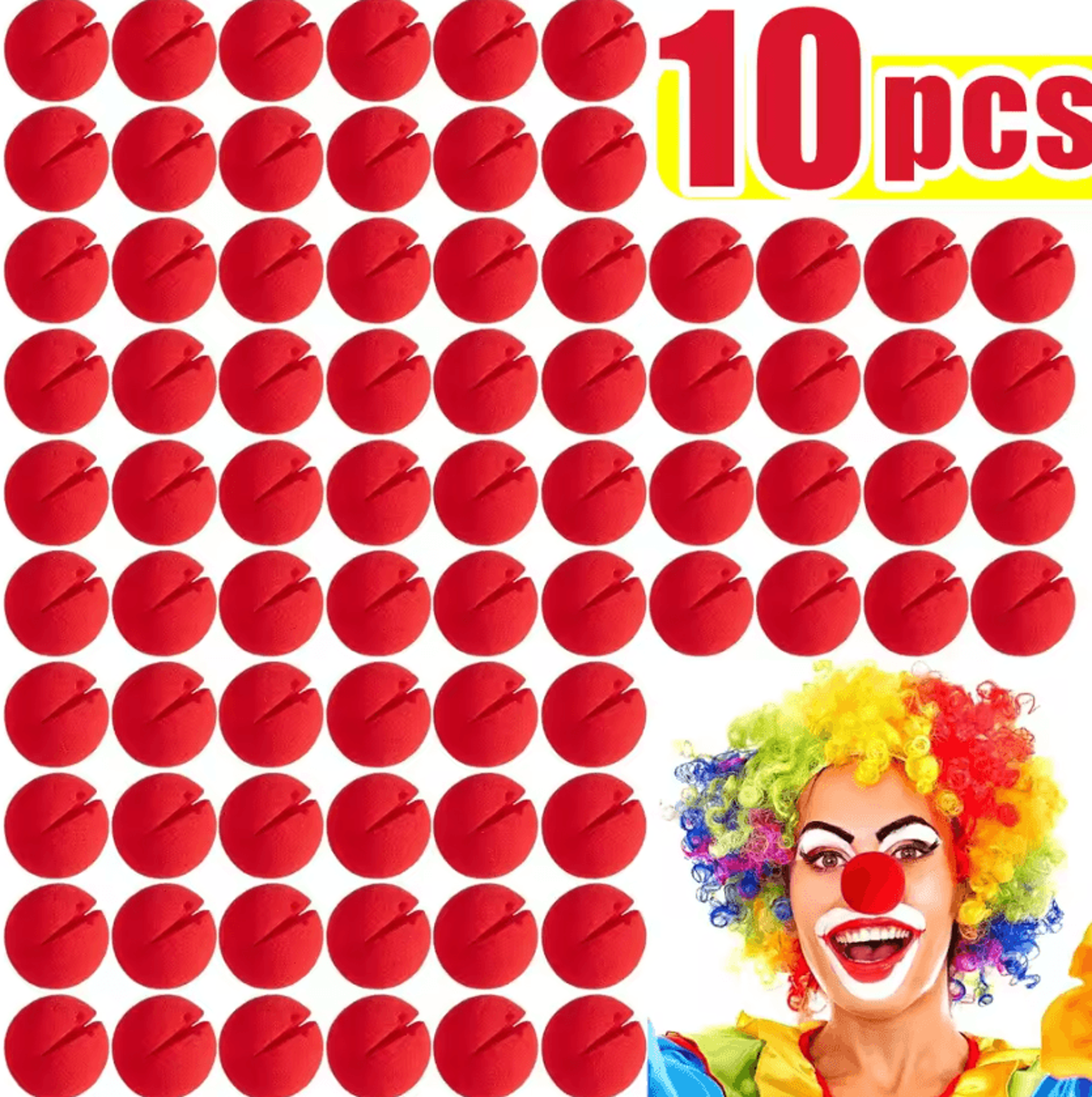 Red Foam Clown Nose Costume Prop Soft Sponge Nose For Cosplay Parties And Halloween 3