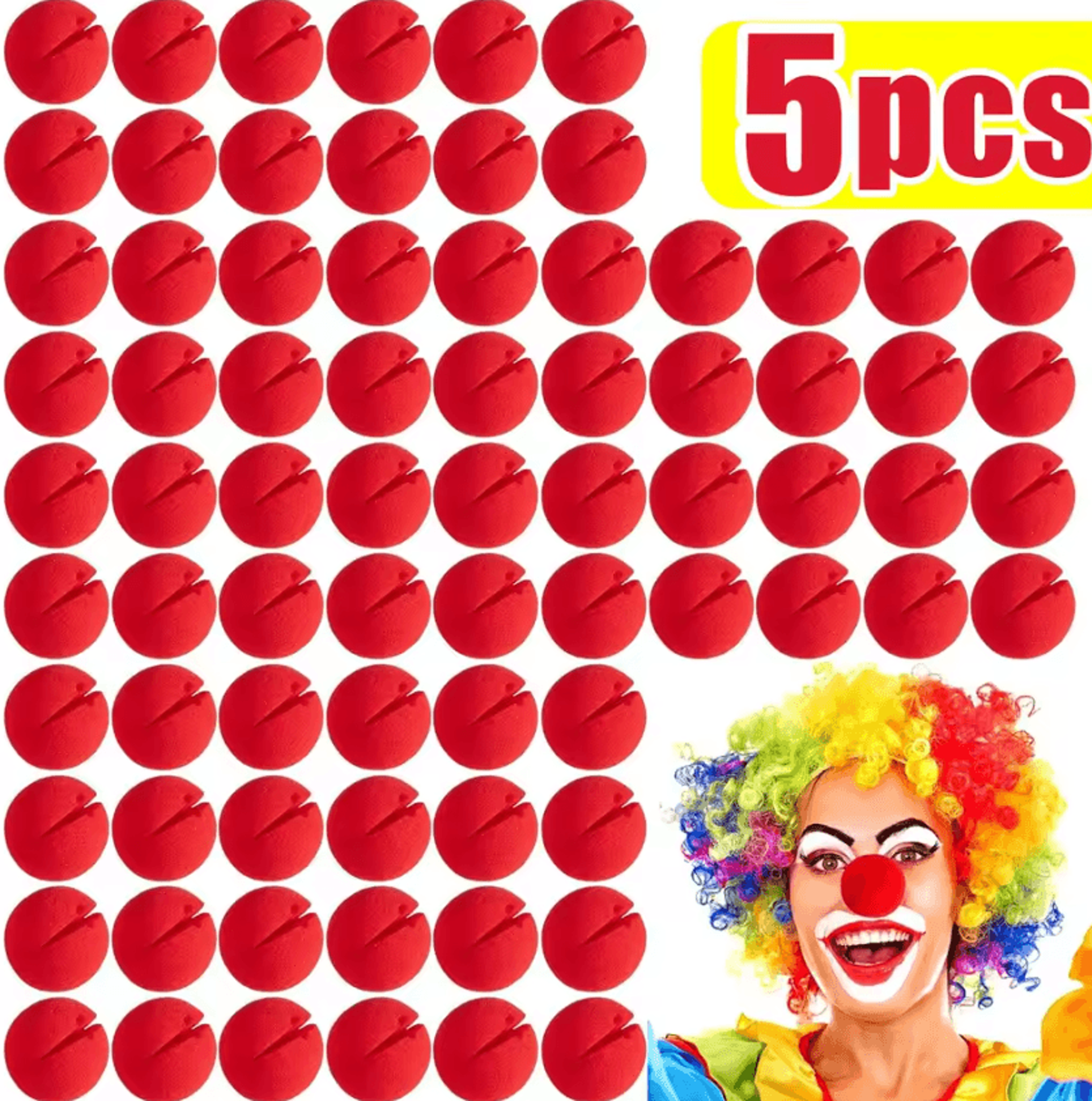 Red Foam Clown Nose Costume Prop Soft Sponge Nose For Cosplay Parties And Halloween 5