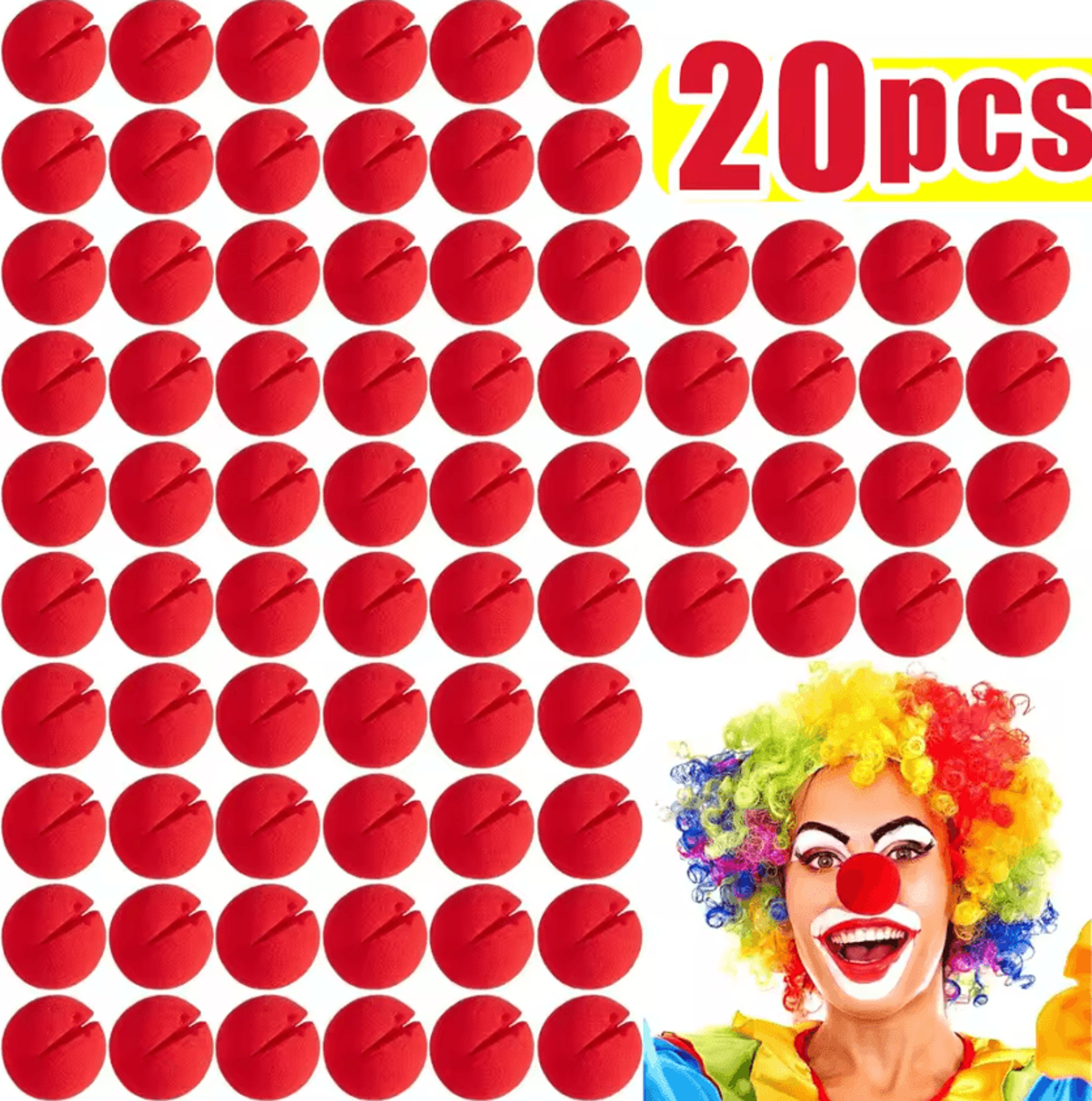 Red Foam Clown Nose Costume Prop Soft Sponge Nose For Cosplay Parties And Halloween 6