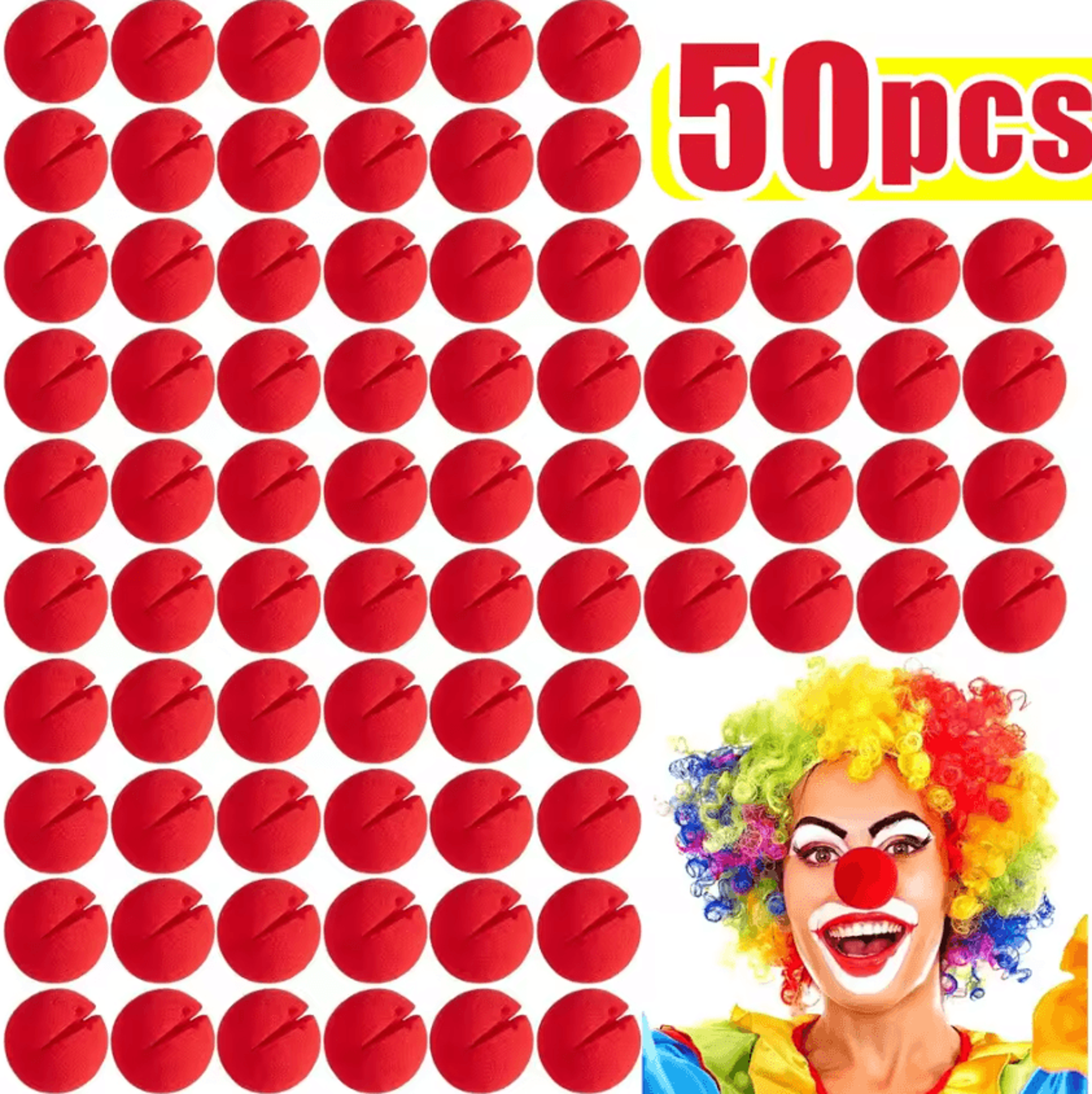 Red Foam Clown Nose Costume Prop Soft Sponge Nose For Cosplay Parties And Halloween 8