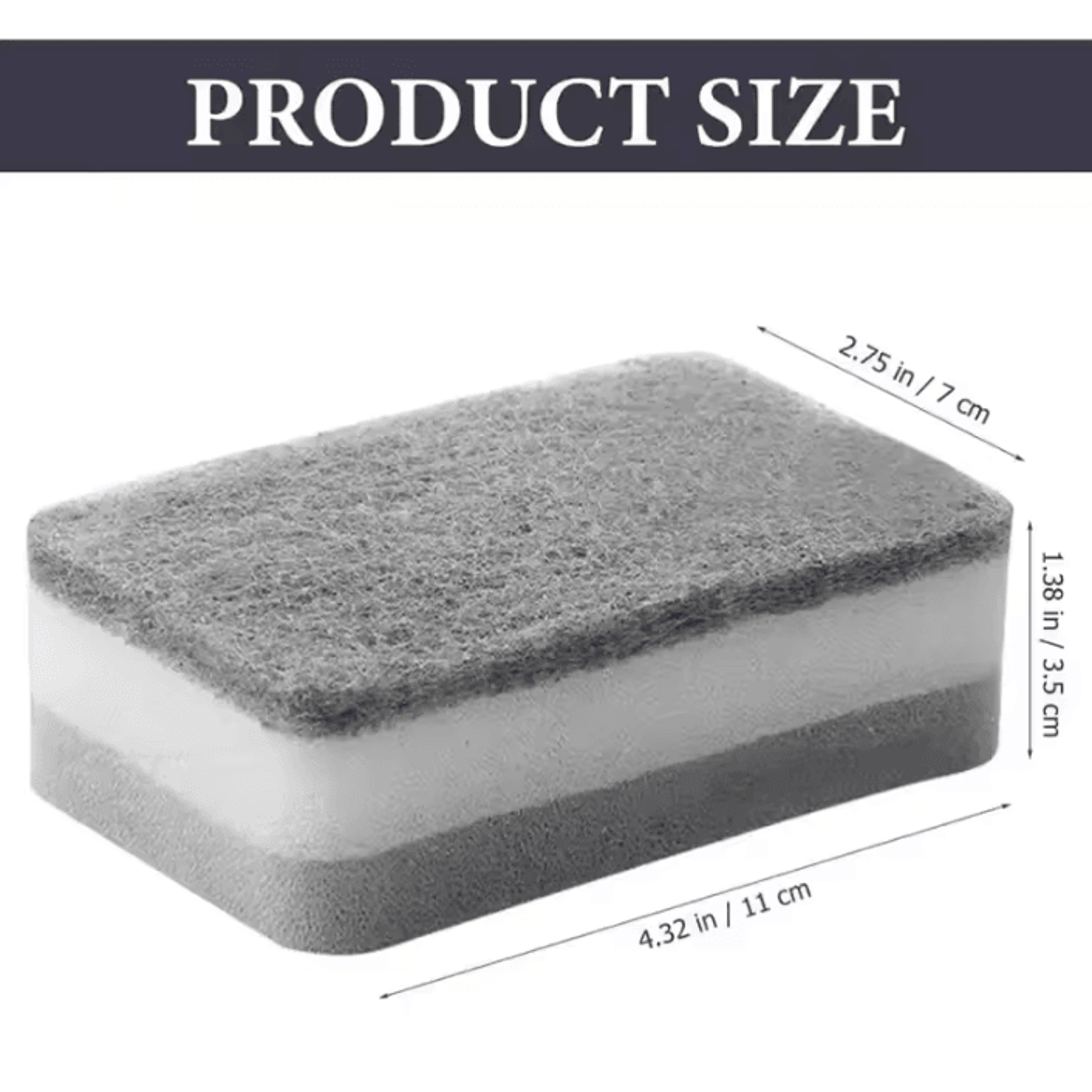 Double Sided Kitchen Cleaning Sponges Reusable Absorbent Scouring Pads For Dishes And Cookware 3