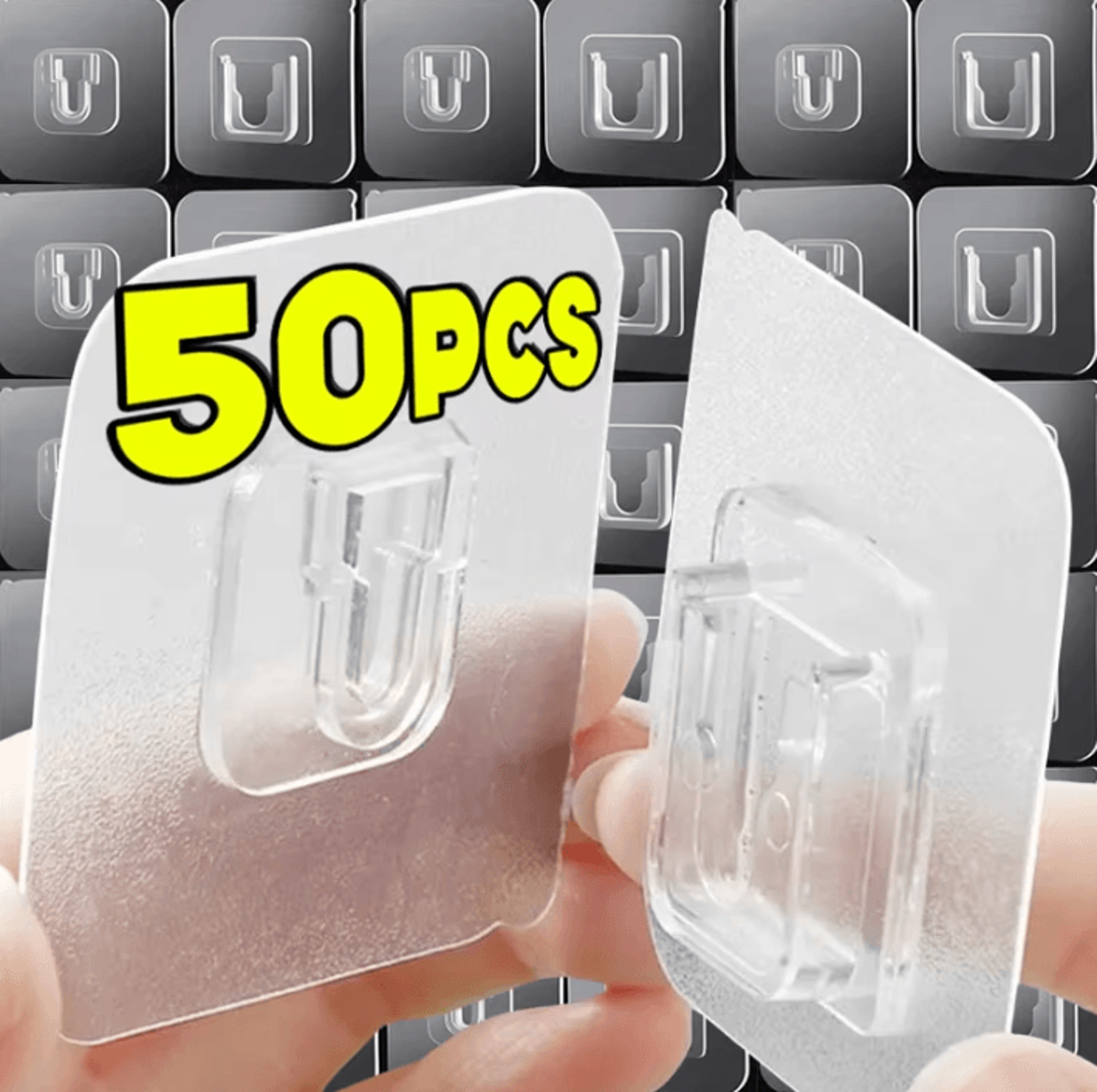 Transparent Double Sided Adhesive Wall Hooks No Drill Plug Holder And Multipurpose Storage Hangers 0