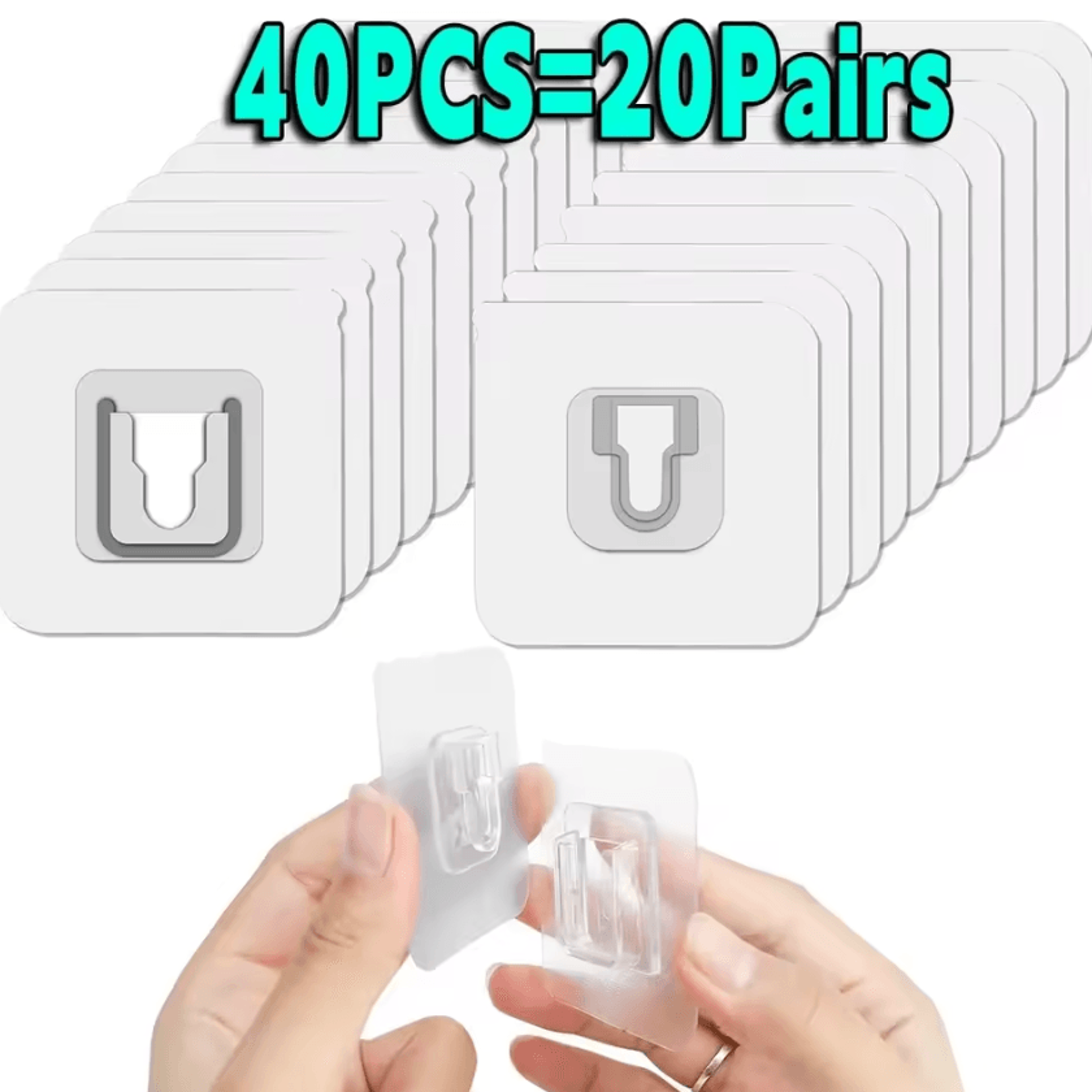 Transparent Double Sided Adhesive Wall Hooks No Drill Plug Holder And Multipurpose Storage Hangers 6