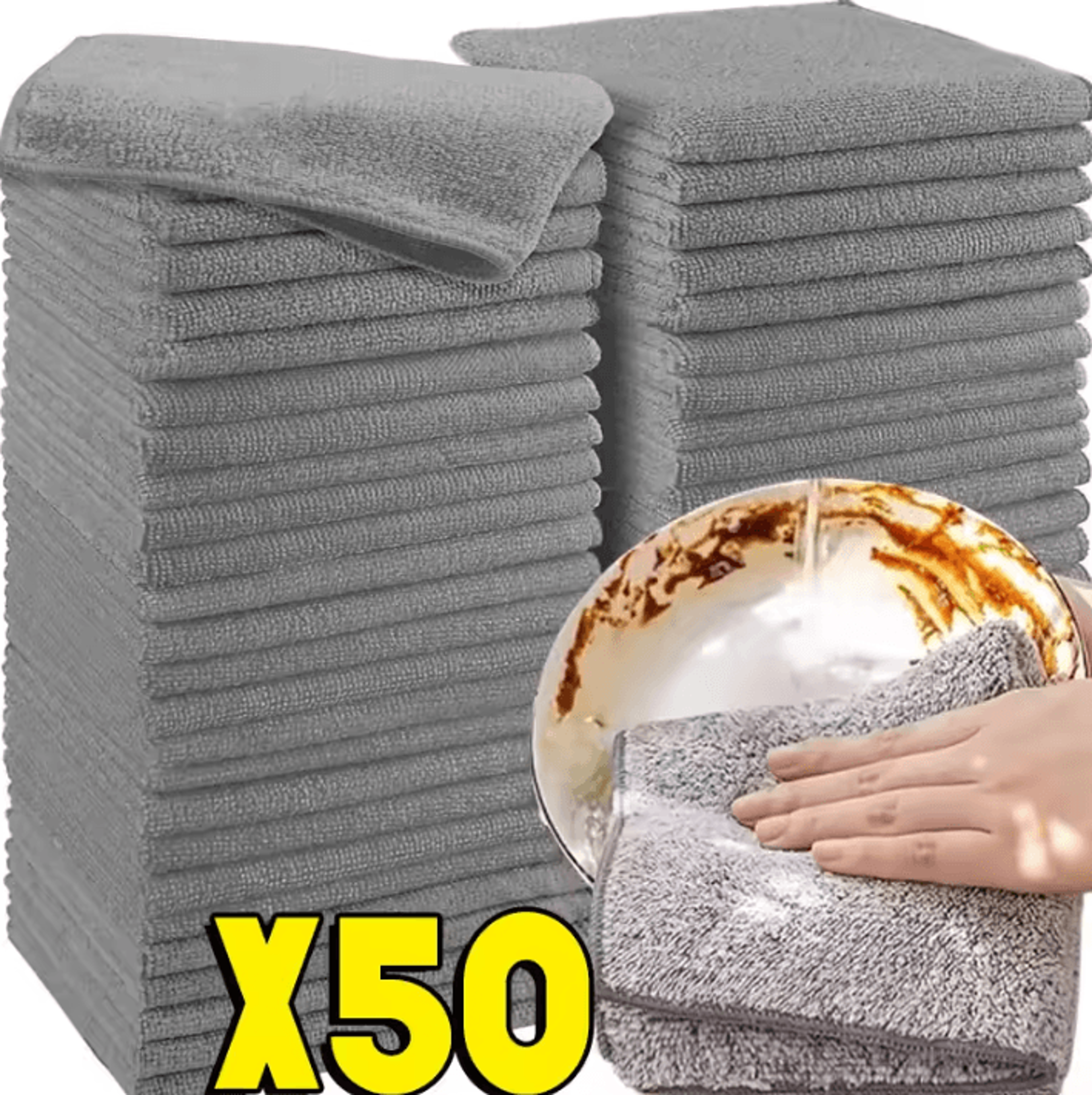 bamboo charcoal microfiber dishcloth super absorbent kitchen cleaning cloth anti grease wiping rag