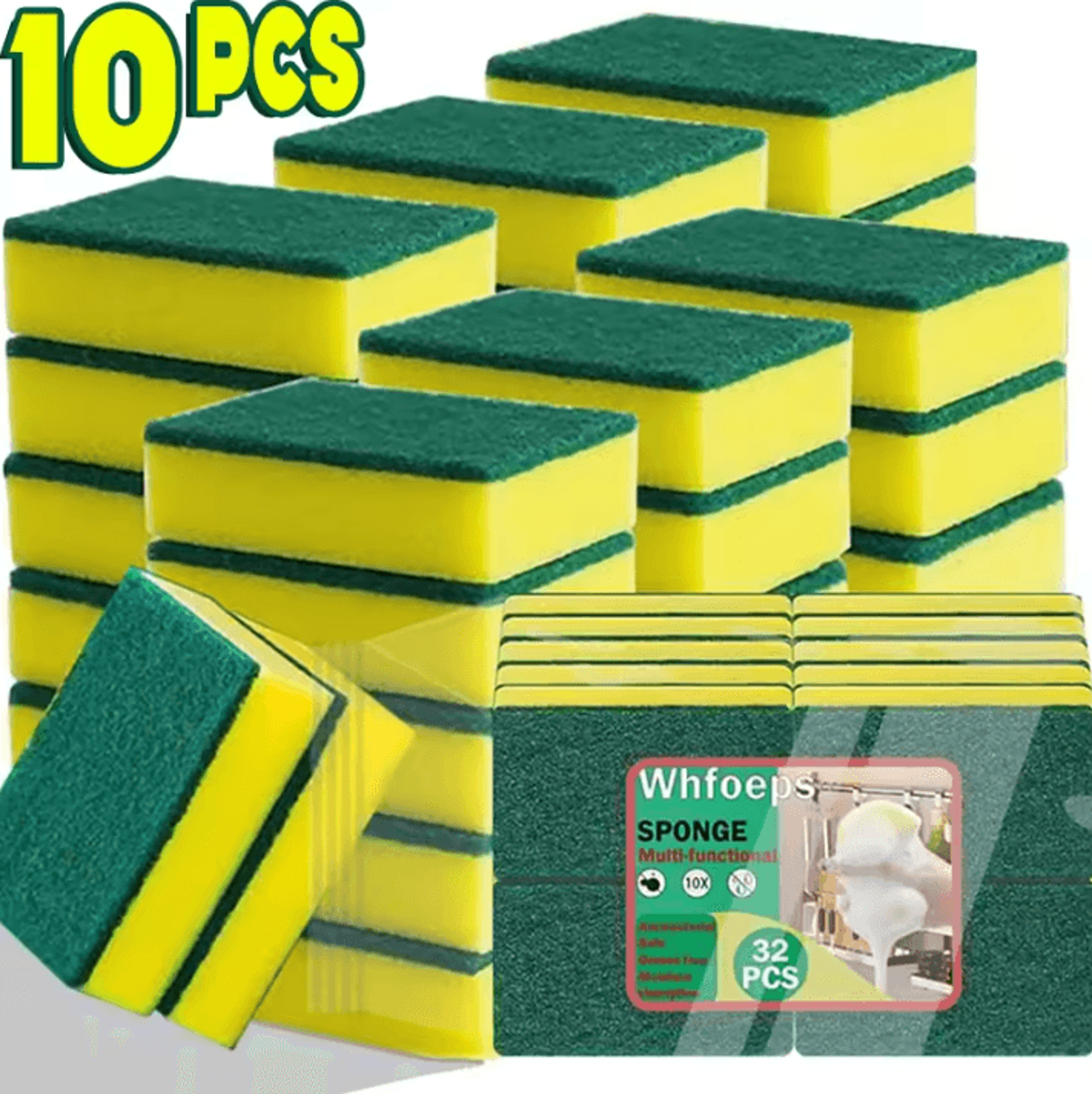 Kitchen Dishwashing Sponge Soft Absorbent Scouring Pad For Pots Pans And Household Cleaning 4