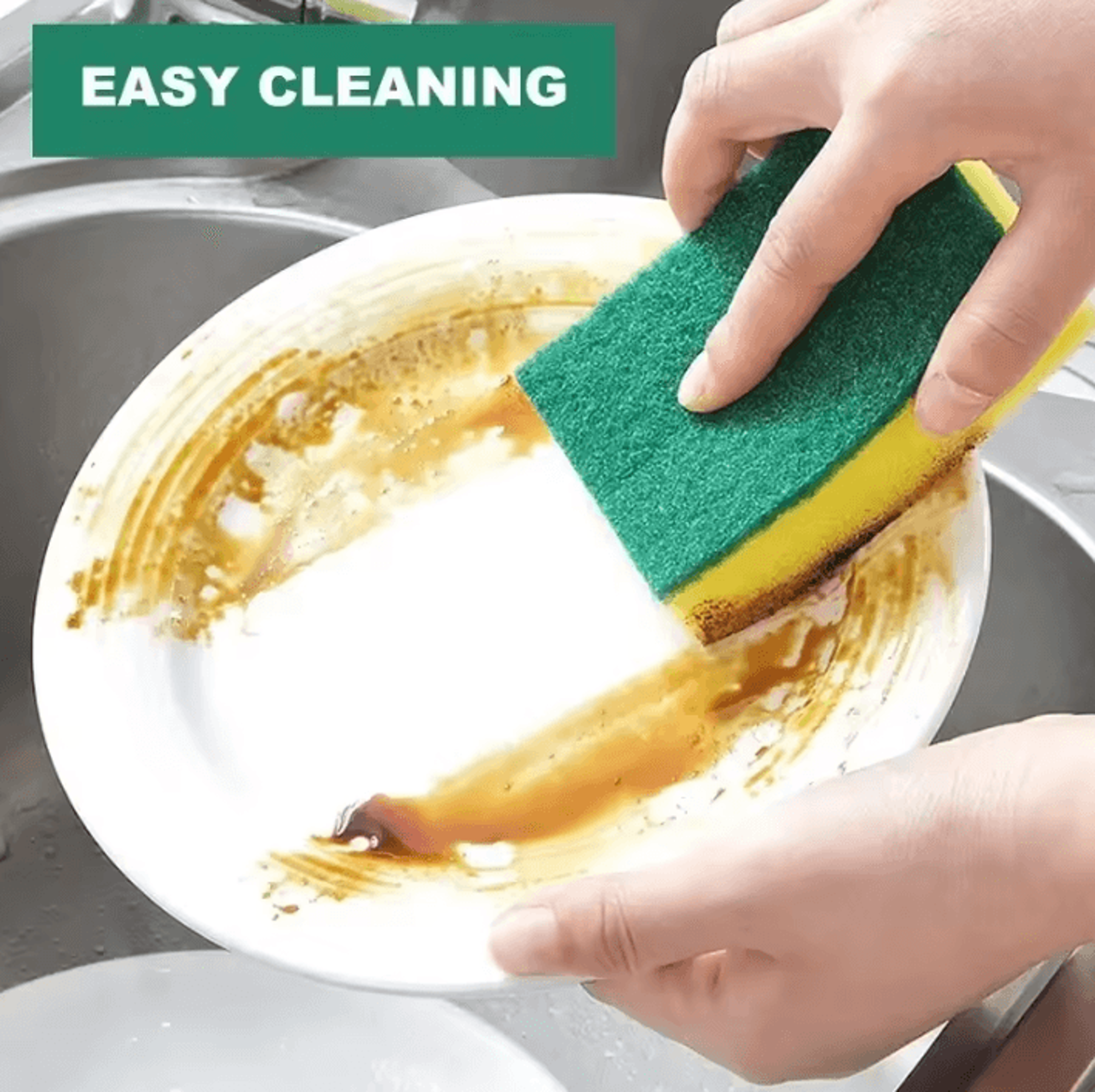 Soft Kitchen Dishwashing Sponge Dual Sided Scouring Pad For Pots Pans And Household Cleaning 1