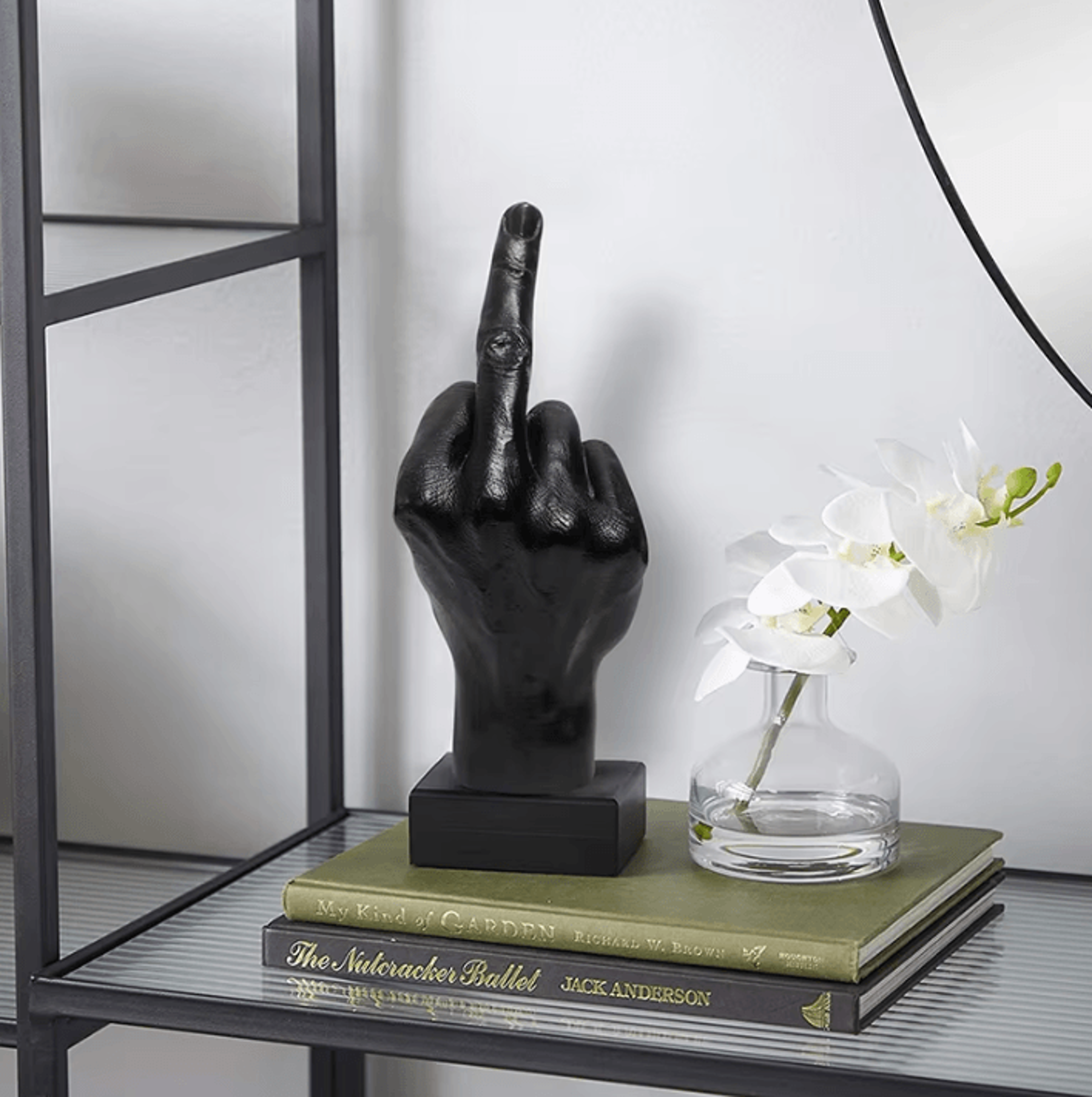 Funny Middle Finger Resin Statue Decorative Desktop Sculpture For Home Office And Novelty Decor 1