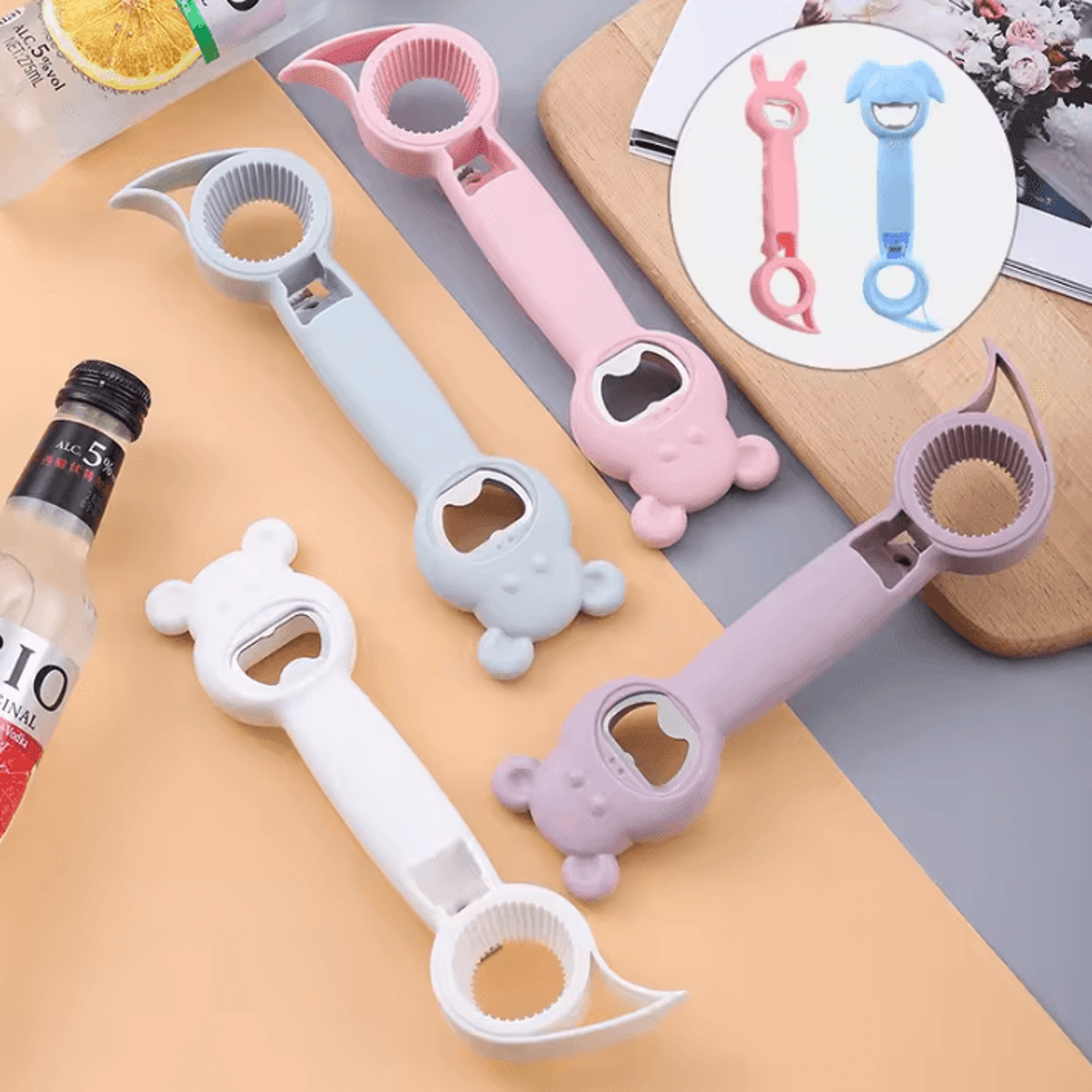 4 In 1 Multi Function Can And Bottle Opener Jar Lid Twist Opener For Kitchen 0