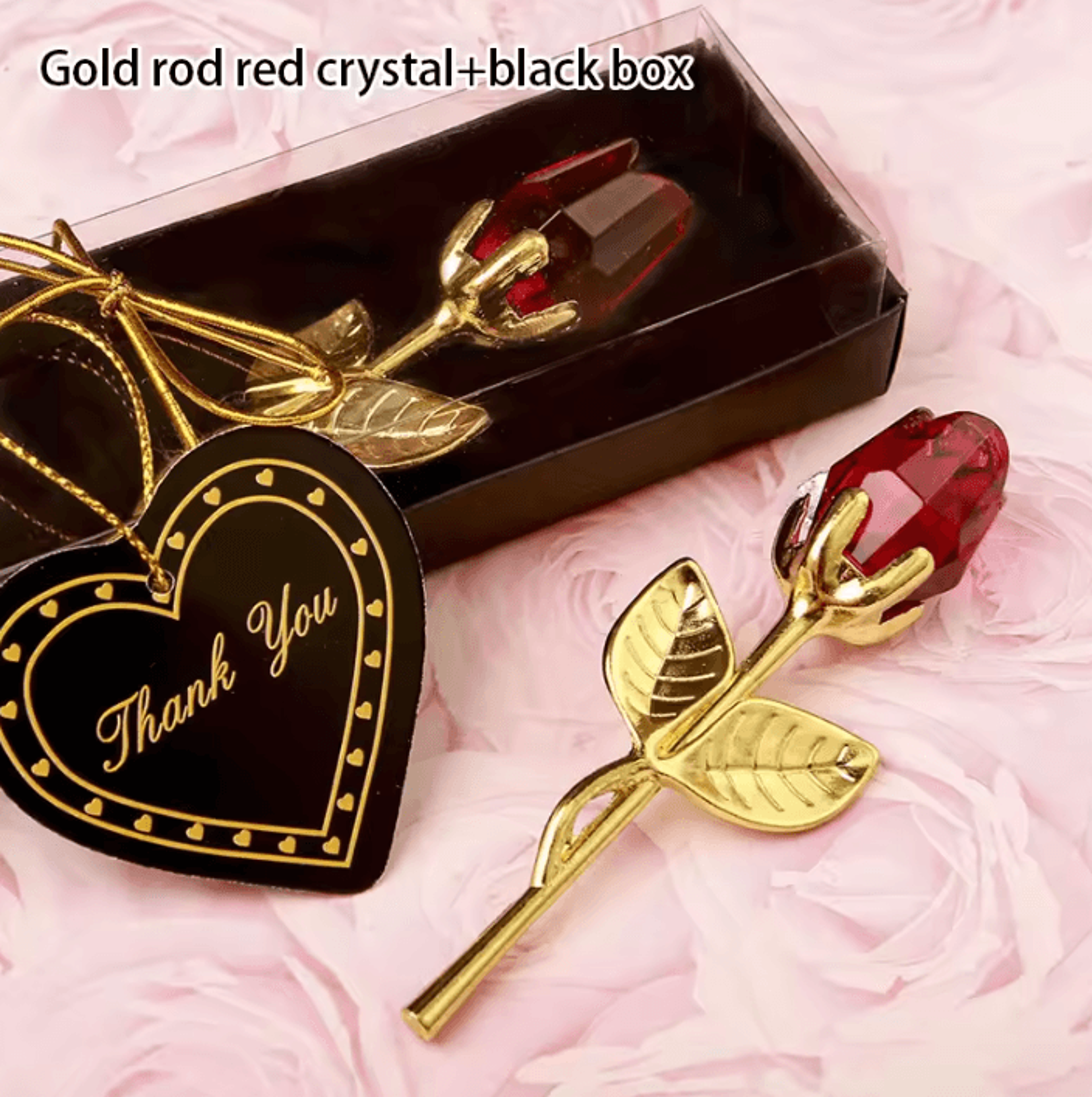 Crystal Rose Artificial Flower Gold And Silver Romantic Gift With Box For Wedding Valentine And Hom 12