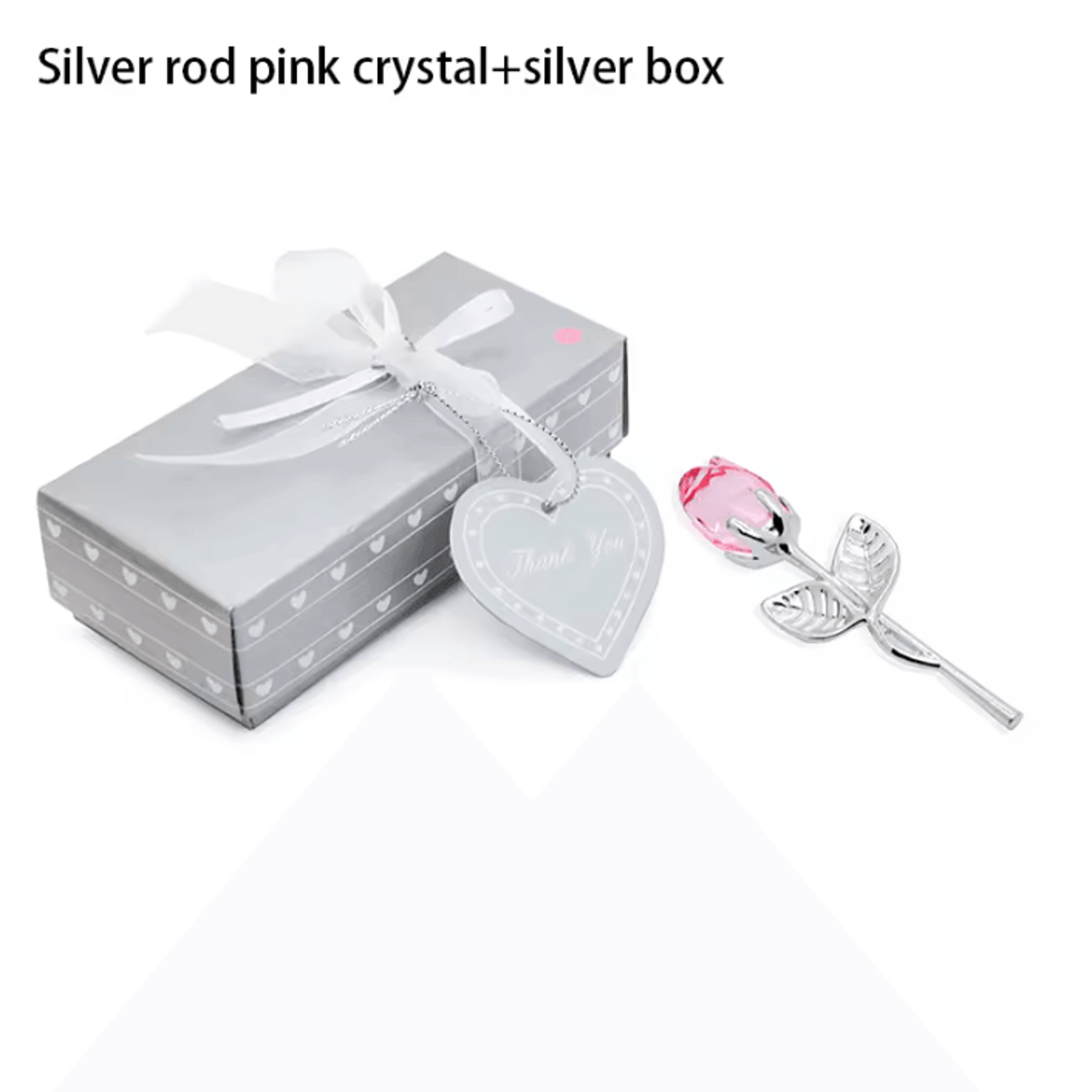 Crystal Rose Artificial Flower Gold And Silver Romantic Gift With Box For Wedding Valentine And Hom 5