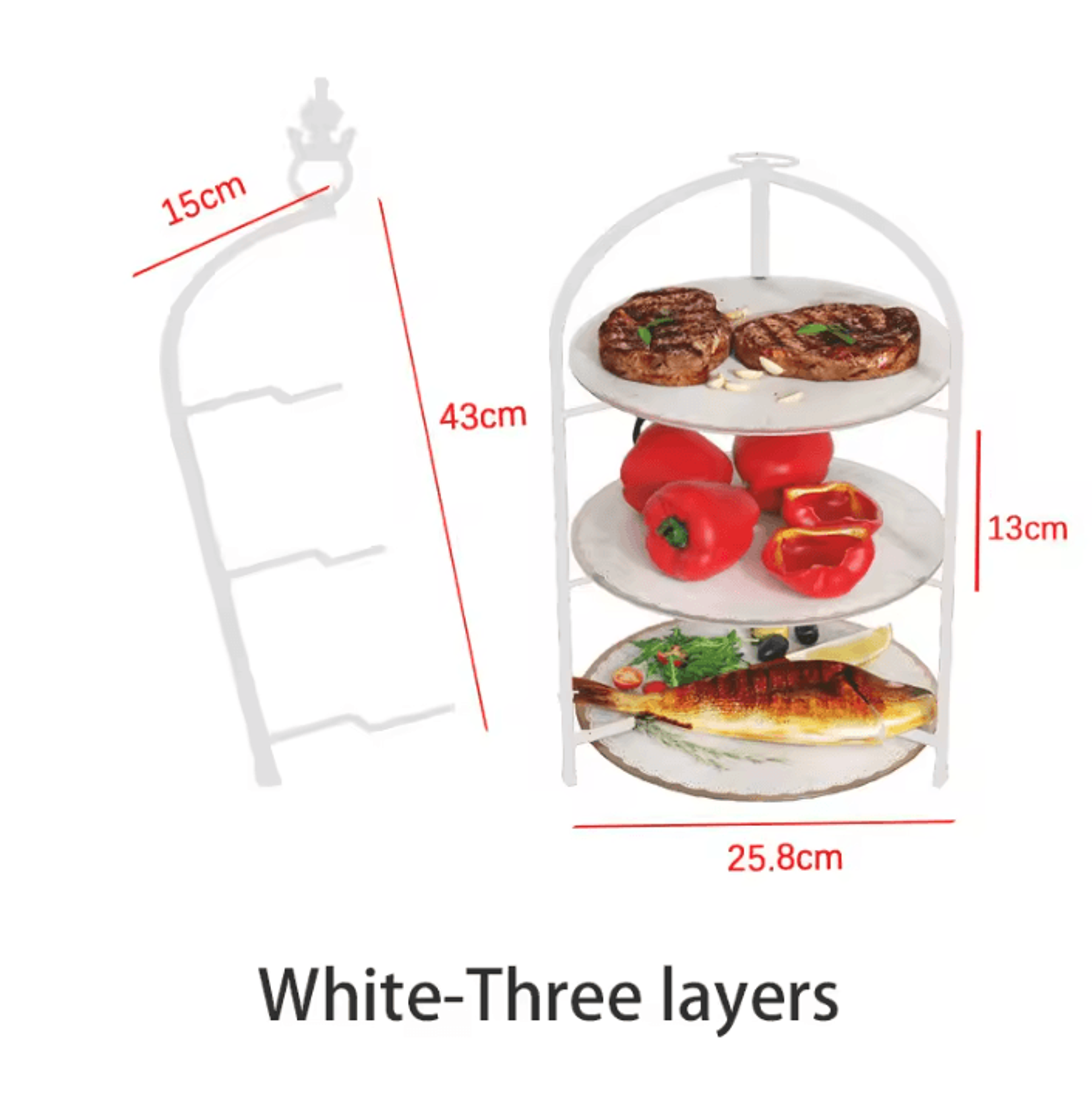 34Tier Kitchen Storage Rack Foldable WallMounted Vegetable And Side Dish Organizer NoDrill 2