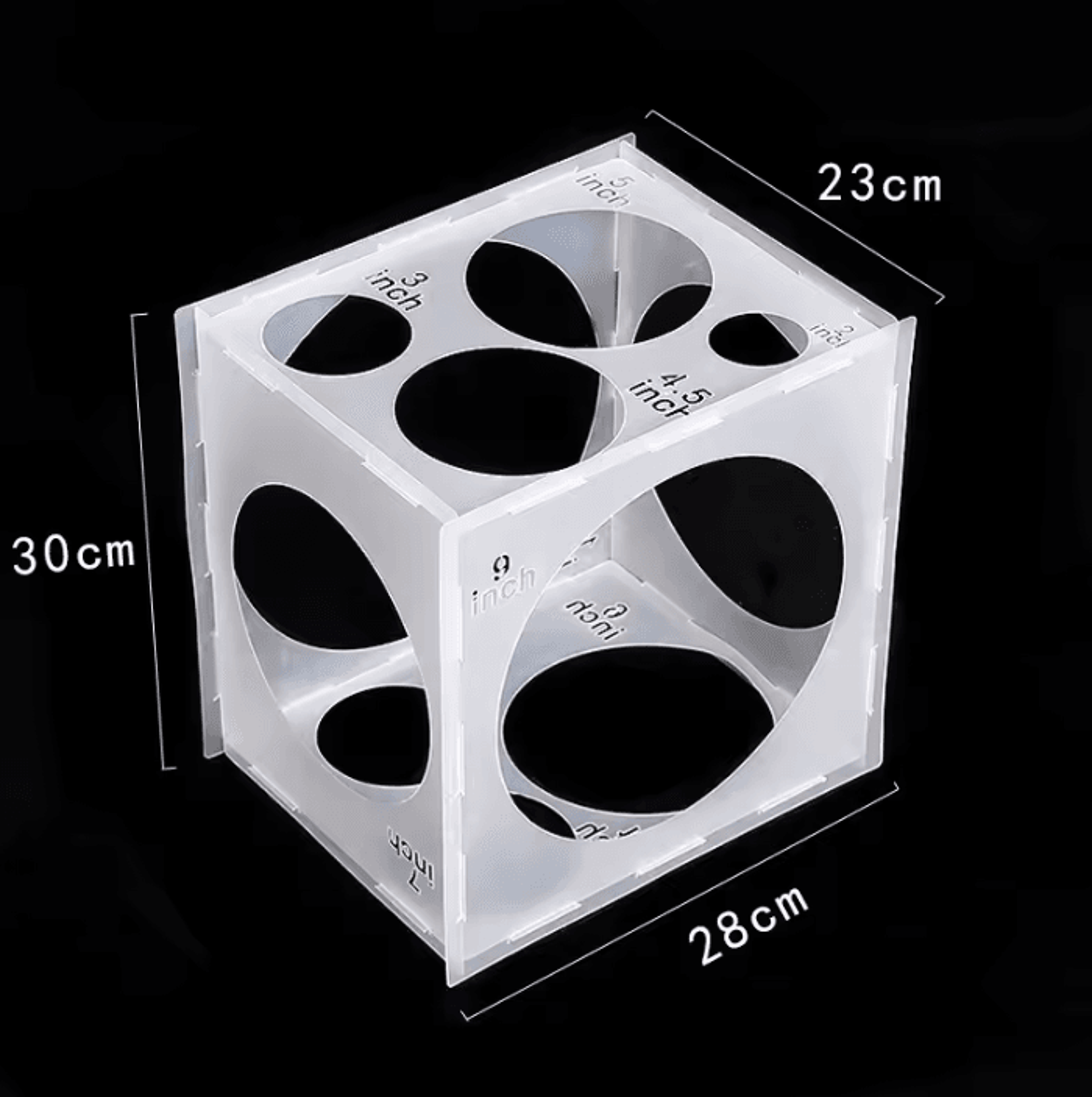 Collapsible Balloon Sizer Box Reusable Balloon Measurement Tool For Perfect Party Decorations 1