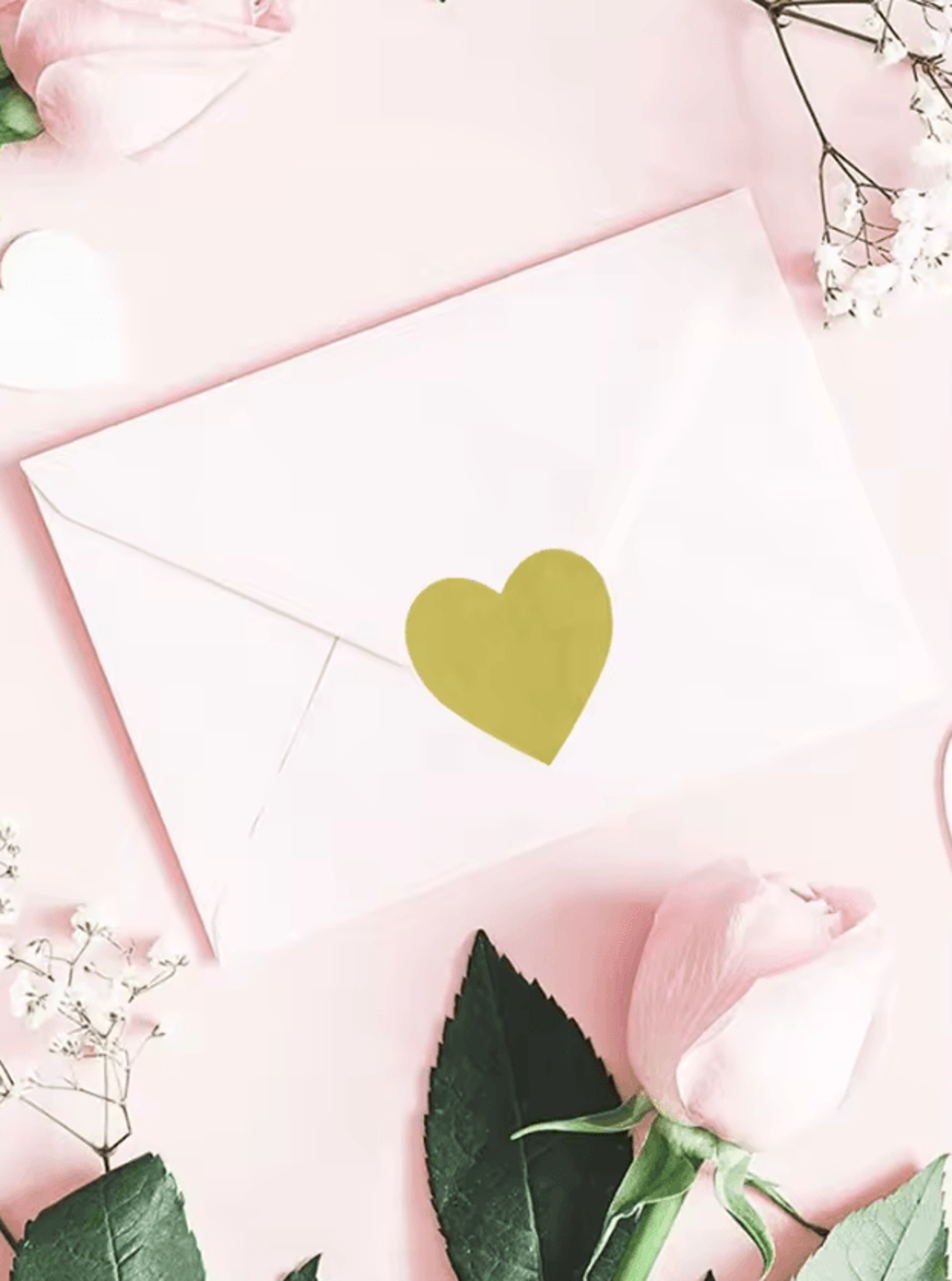 Metallic Gold Heart Dot Stickers Permanent Adhesive Labels For Crafts And Gift Decorations 1