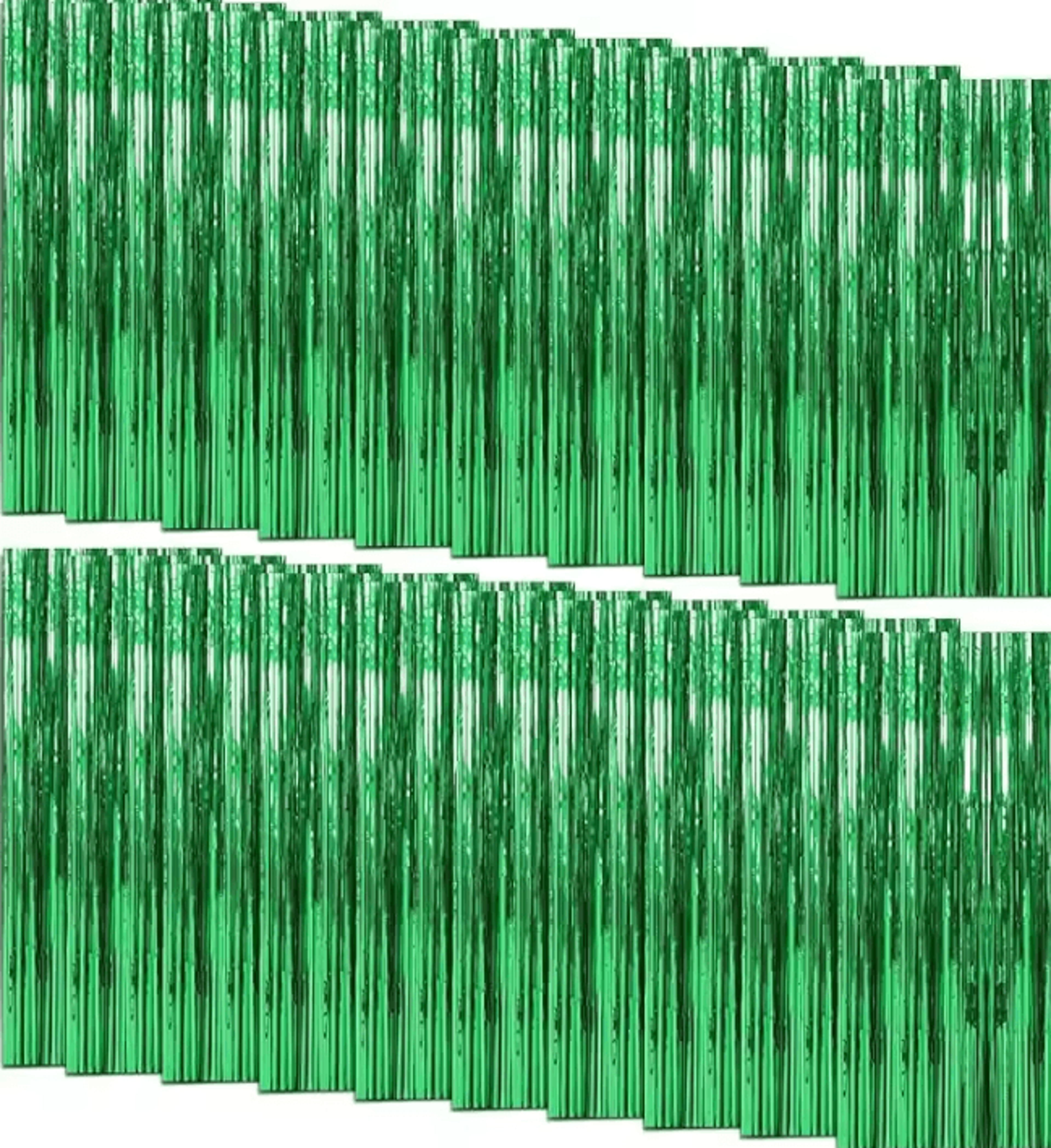 Silver Foil Fringe Curtain Backdrop Metallic Photo Booth Decorations 2 Pack 5