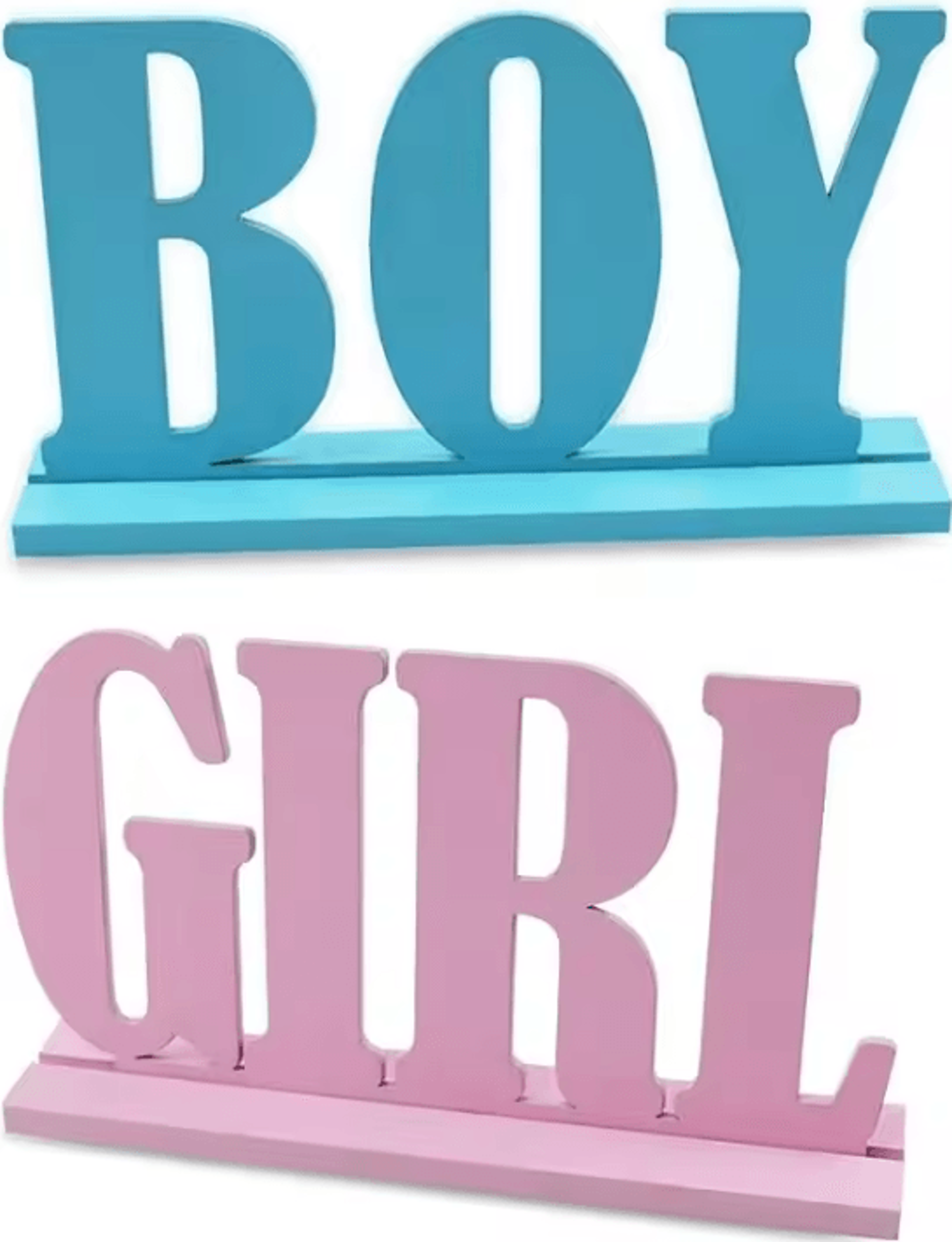 Boy Girl Wooden Table Decorations For Gender Reveal Baby Shower Centerpieces 5