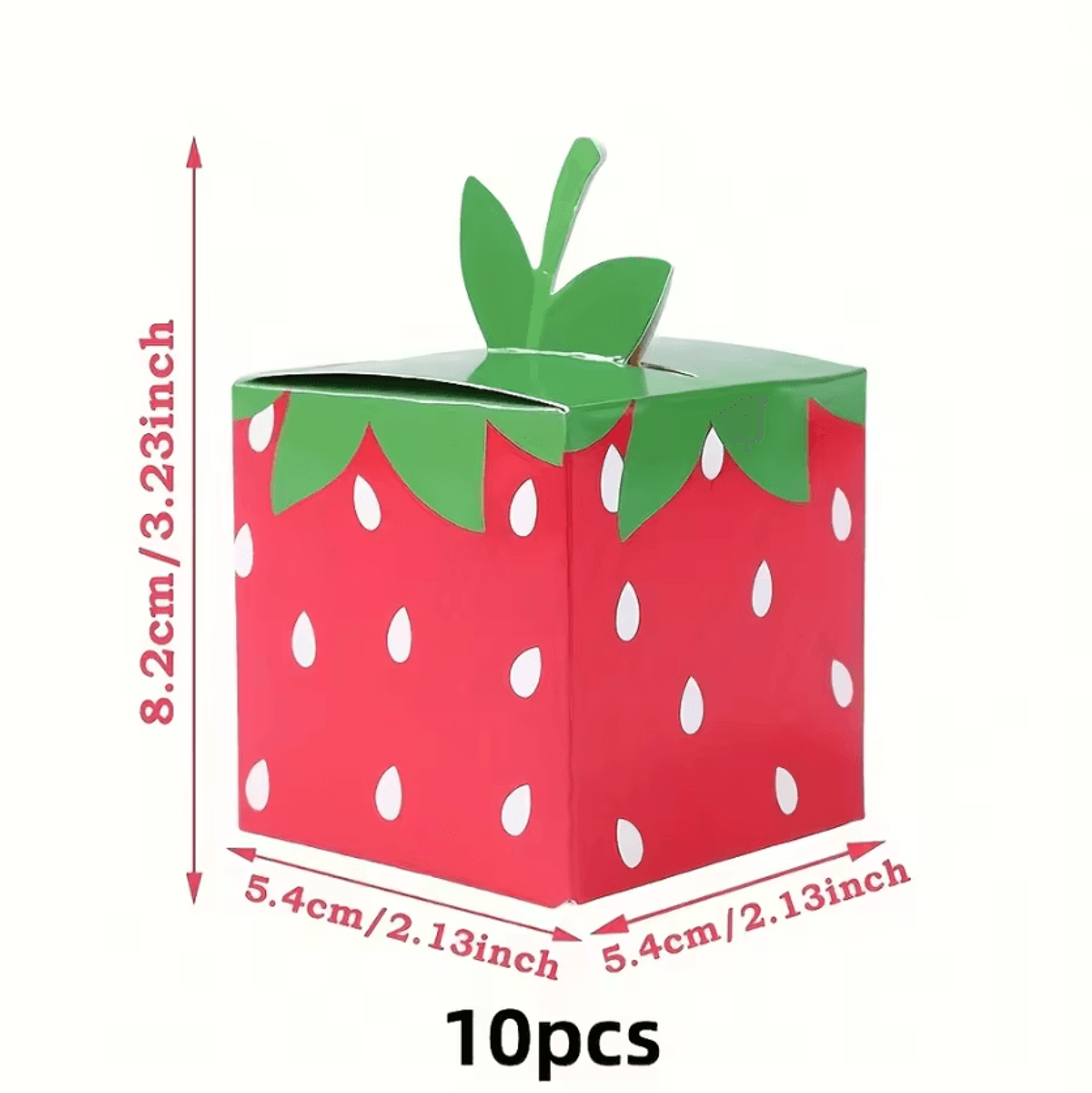 Strawberry Candy Gift Boxes Summer Party Favor Treat Boxes 4