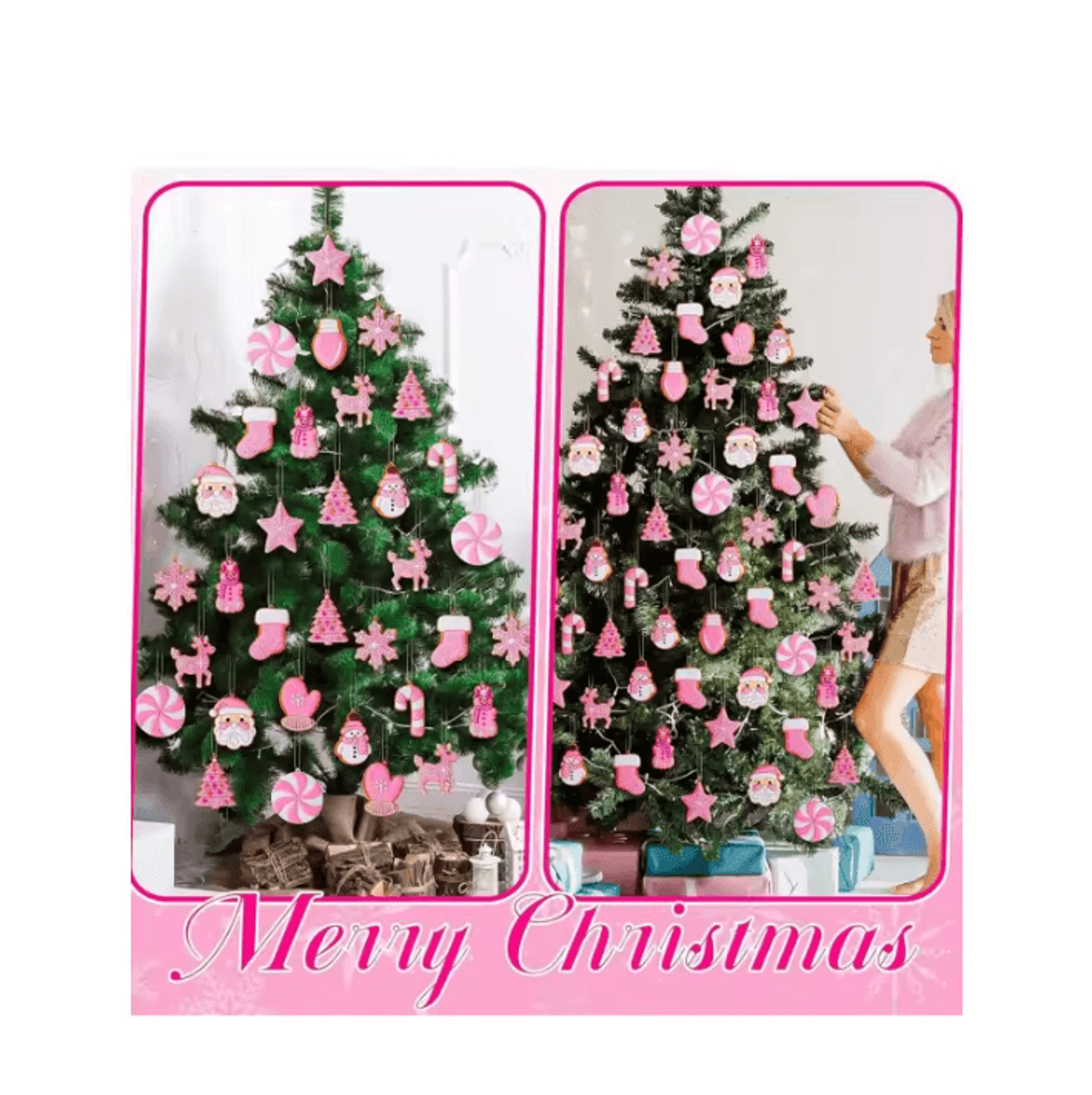 Christmas Peppermint Gingerbread Ornament Set  12pcs Christmas Tree Ornaments For Festive Holiday D 3