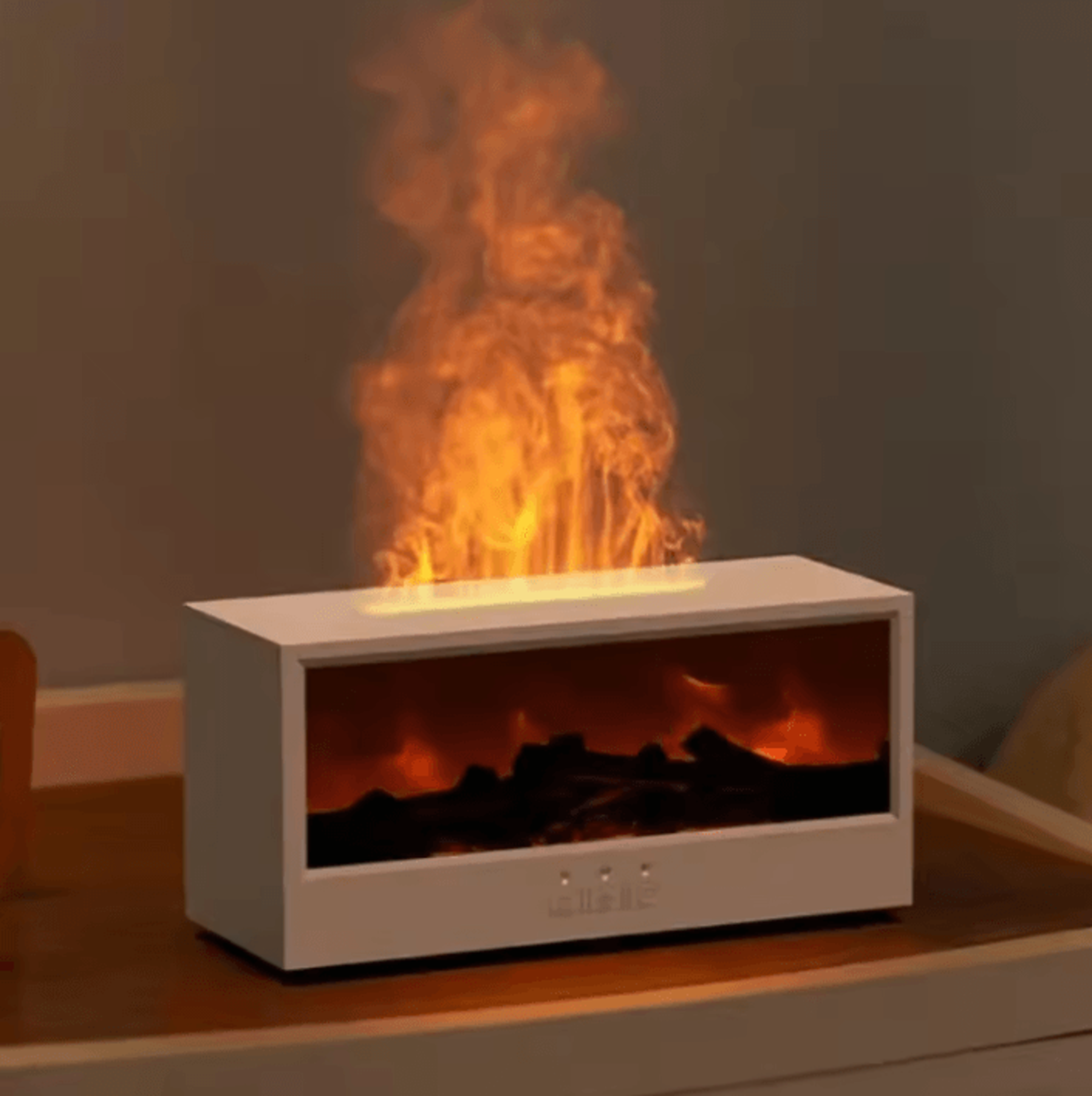 3D Flame Aroma Diffuser Humidifier  Essential Oil Diffuser With LED Flame Effect  Remote Control 4