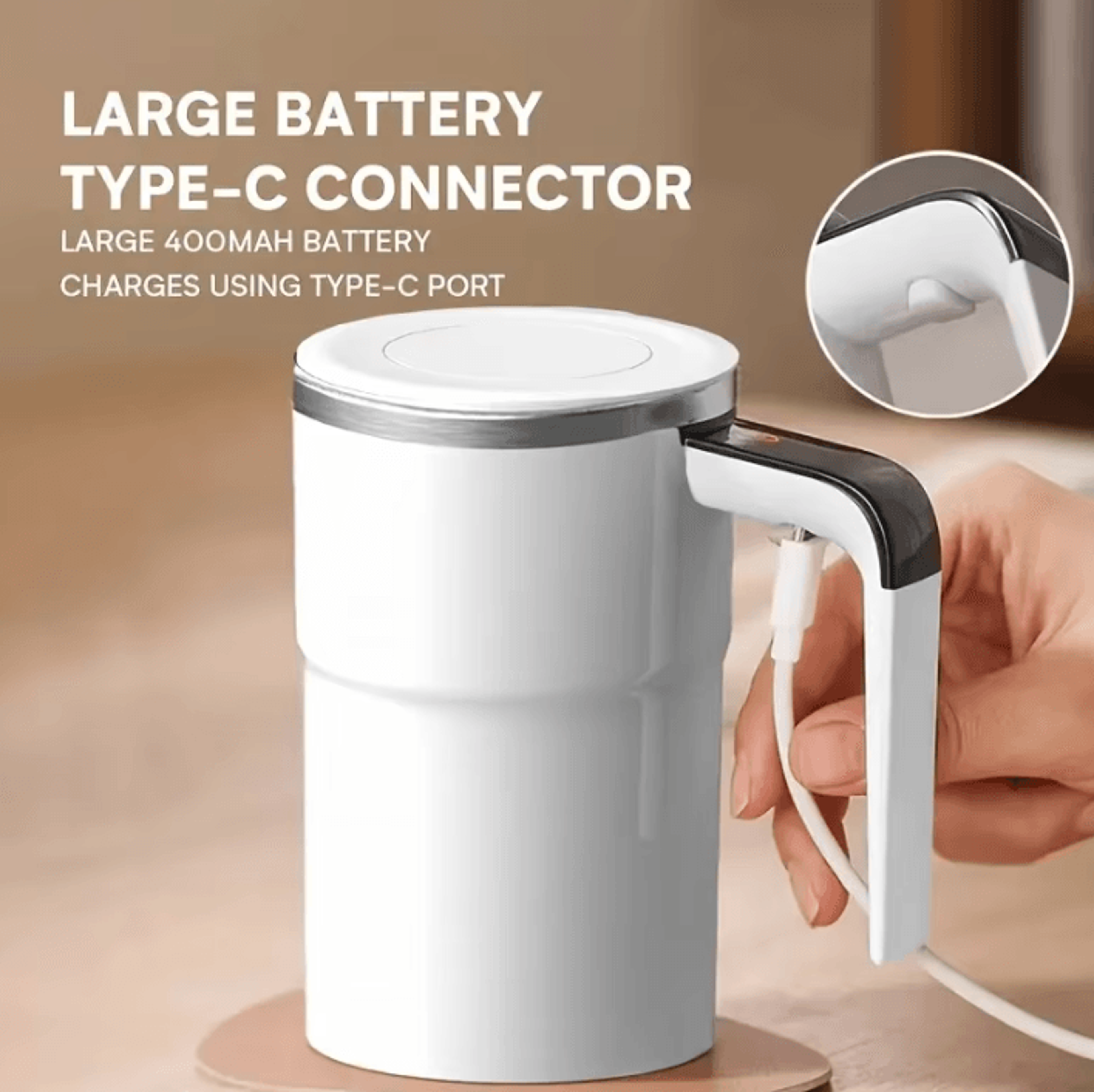 Smart SelfStirring Coffee Mug  Self Stirring Mug With Digital Display  USB Rechargeable Mixing 2