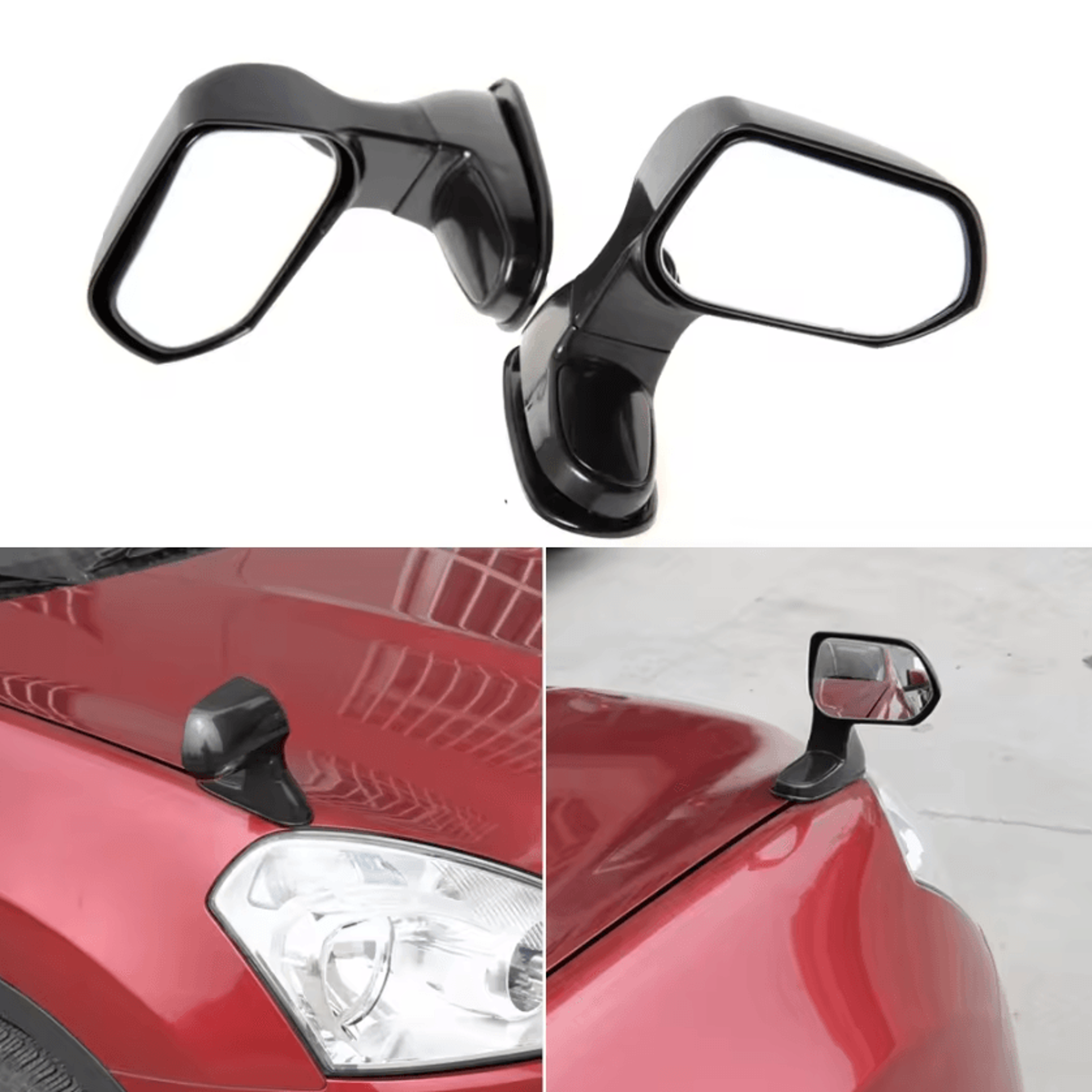 Car Hood Auxiliary Blind Spot Mirror  Car Blind Spot Mirror For Front View Parking  Tight Spaces 1