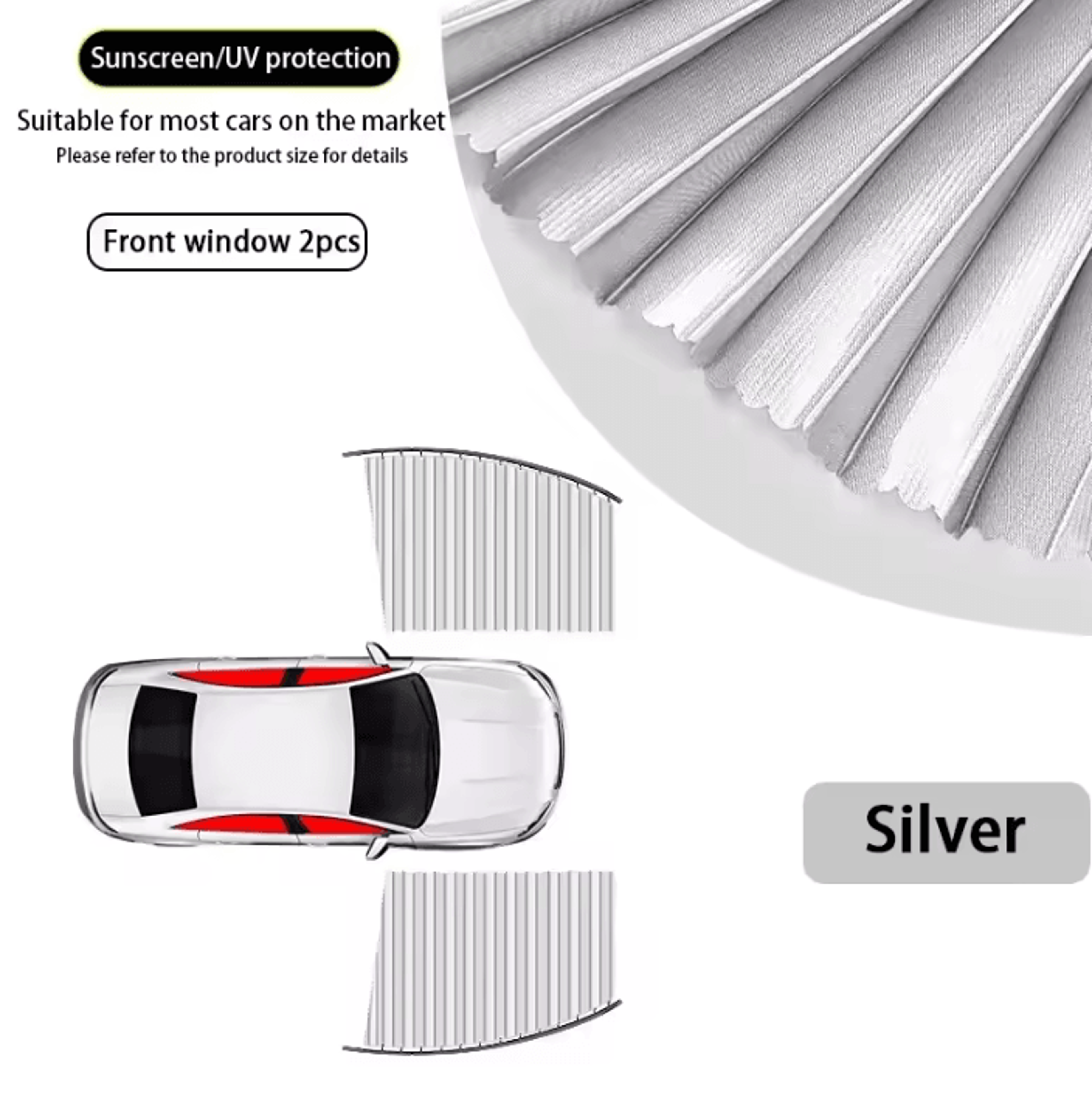 Car Retractable Privacy Window Curtains With Sliding Track Sunshade For Side Windows 5