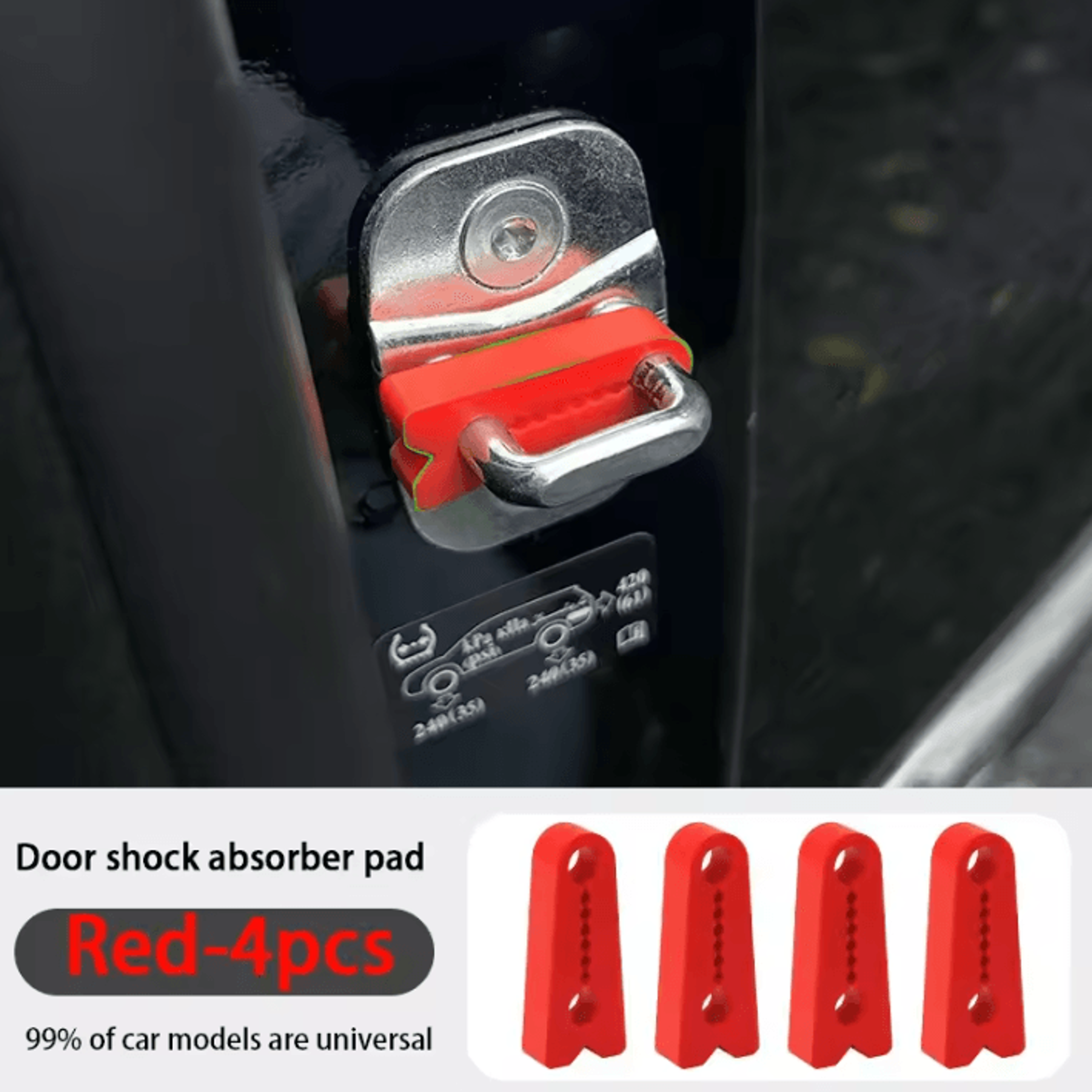 Universal Car Door Lock Shock Absorber Cushion Protectors 2