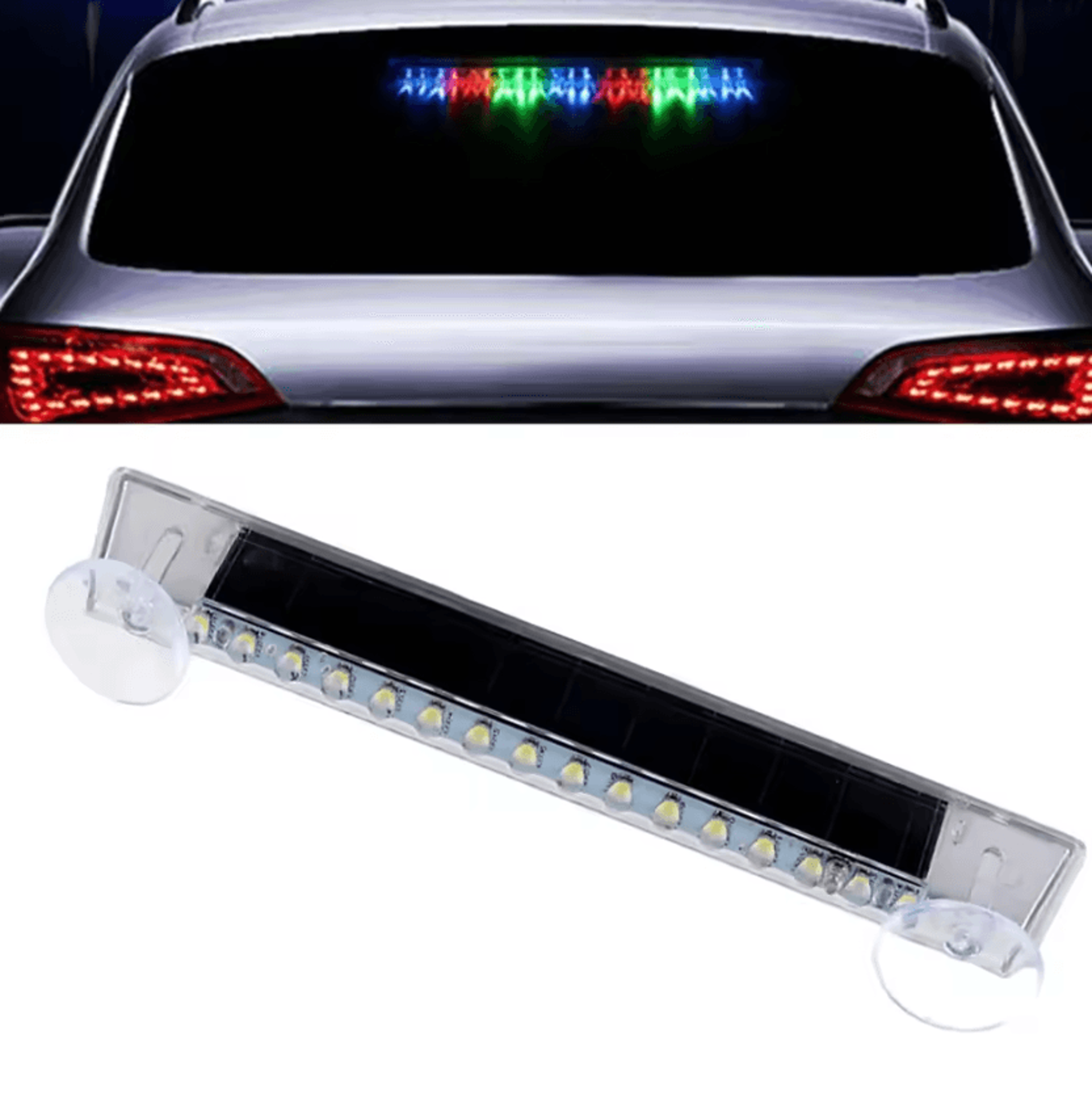Solar Powered 16 LED Car Alarm Warning Strobe Light 1