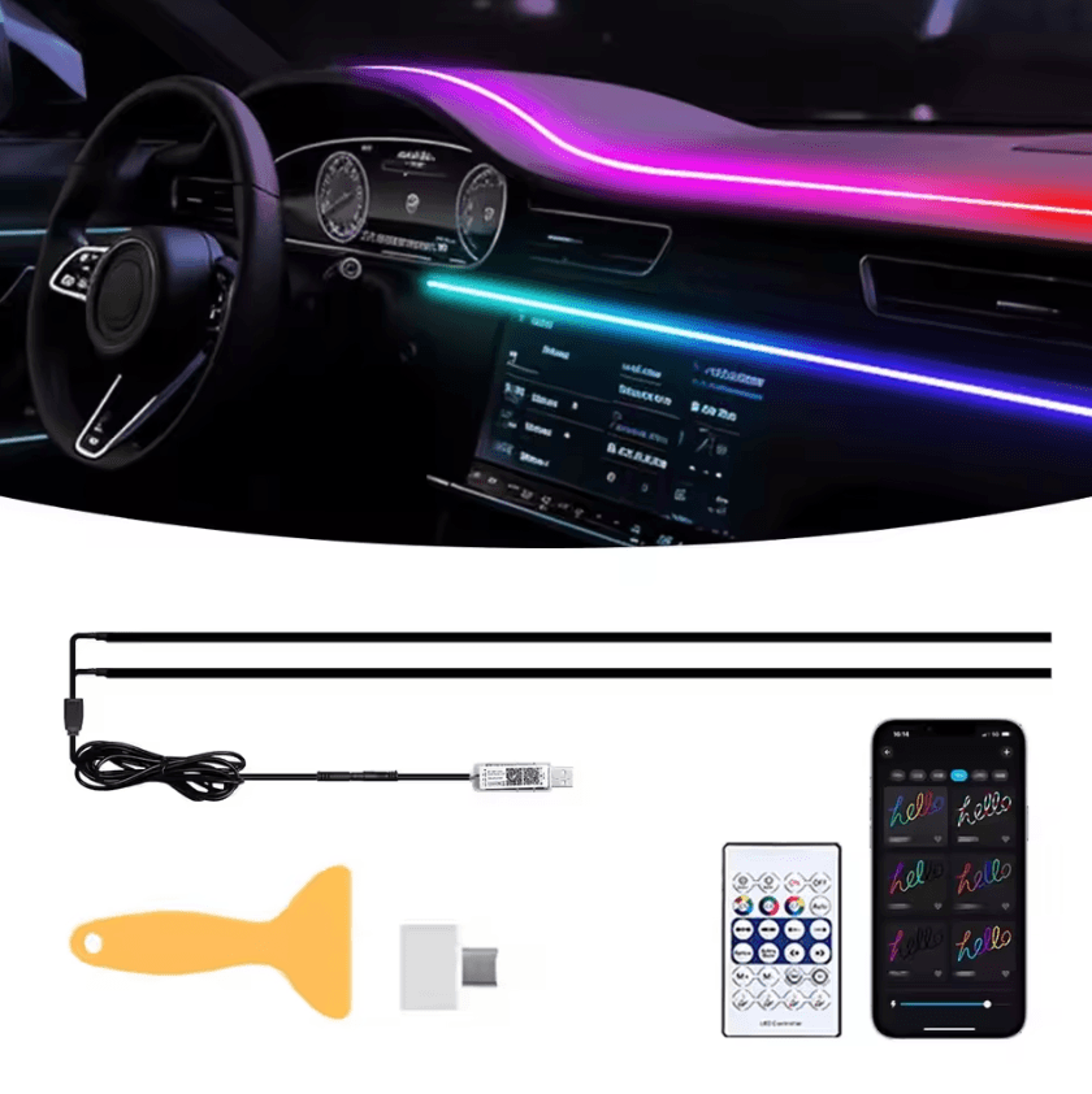 Tesla Dashboard Ambient Light USB Docking Station With Auto Shutdown Module 5