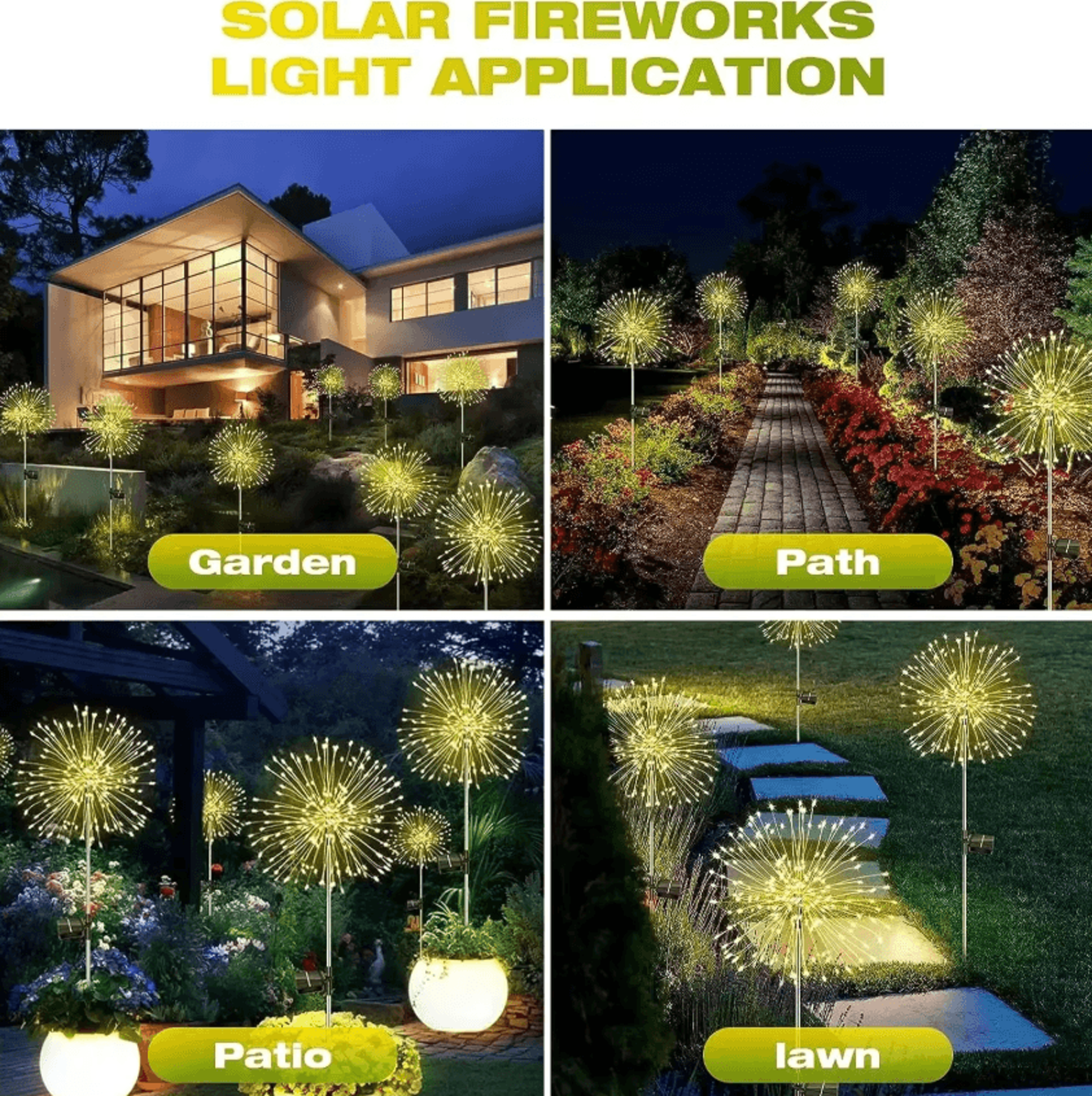 Solar Firework Garden Lights  Waterproof Solar Firework Lights For Outdoor Landscape Patio  Lawn De 1