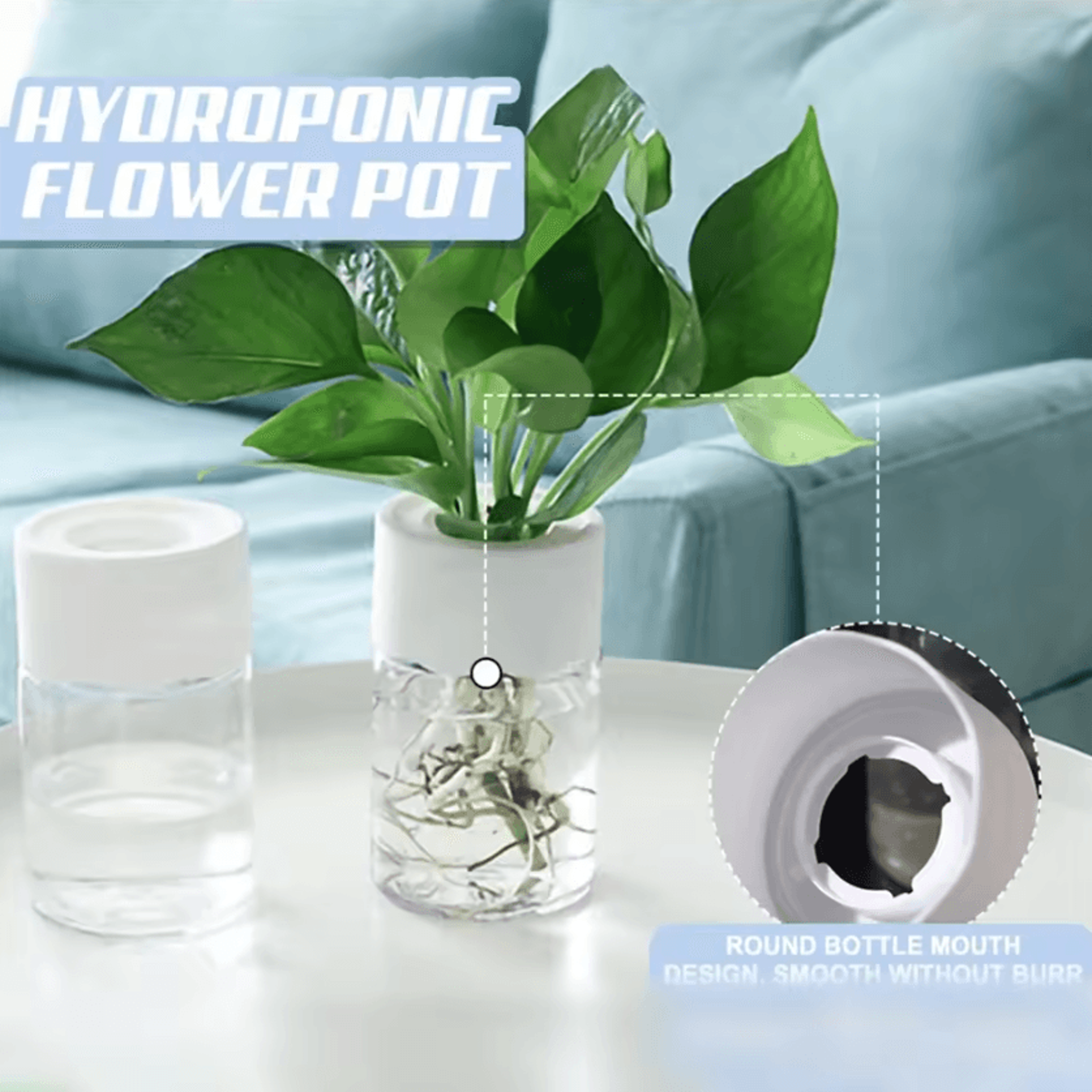 Mini Hydroponic GlassStyle Vase  Hydroponic Plant Vase For Soilless Plants Cuttings  Home Desk Deco 4