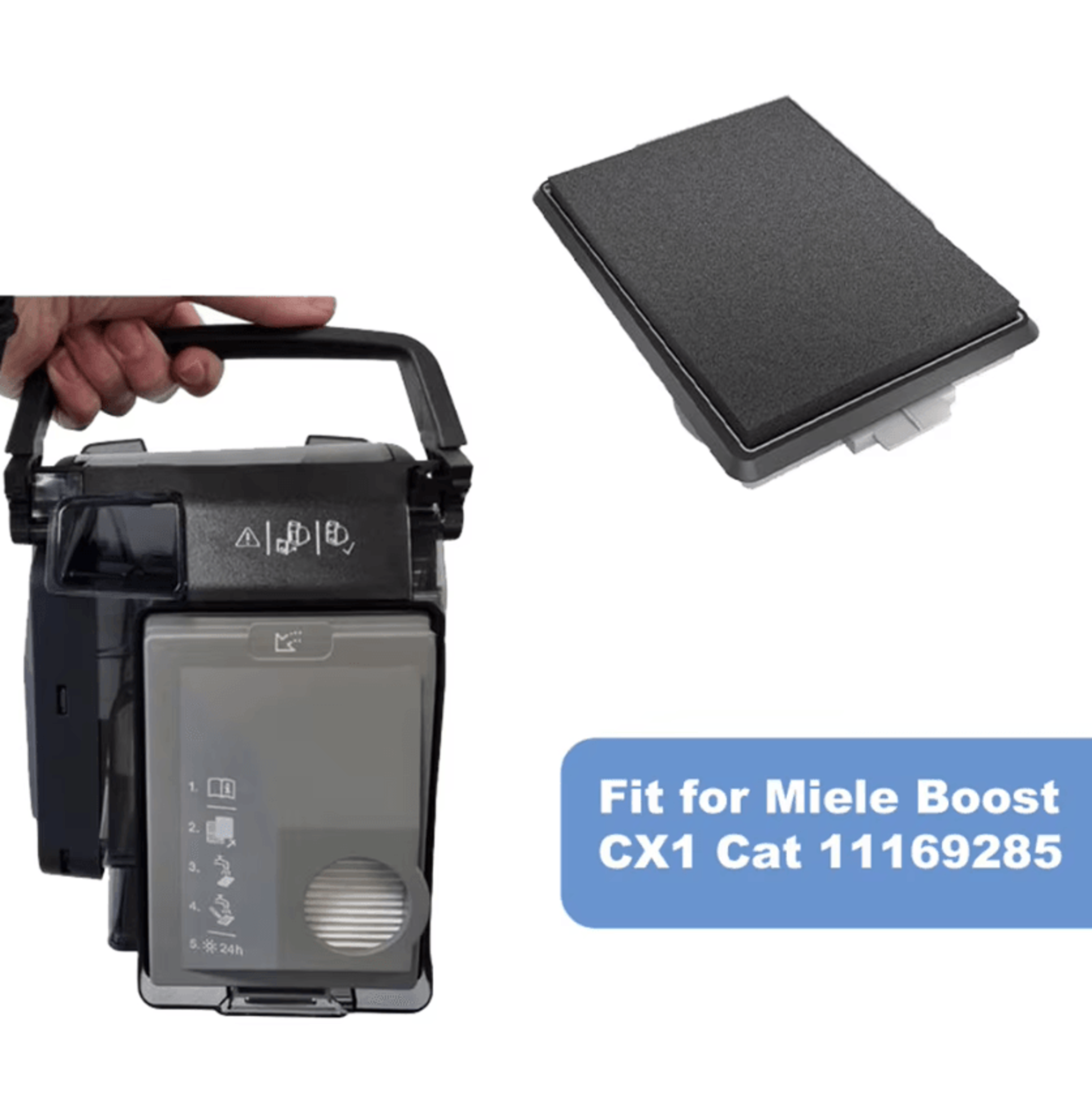 Carbon Vacuum Filter Replacement For Miele Boost CX1 11639240 3